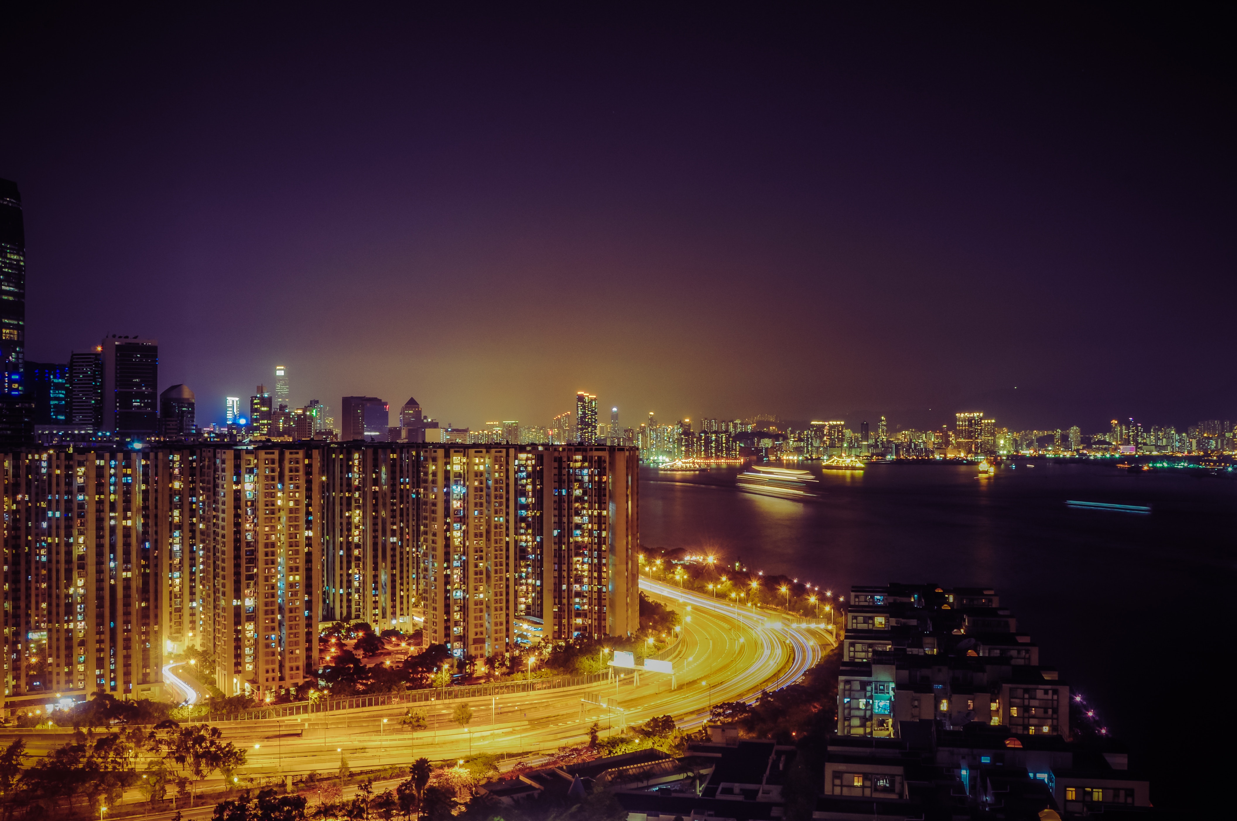 129037 Bildschirmschoner und Hintergrundbilder Hongkong auf Ihrem Telefon. Laden Sie beleuchtung, night city, city lights, lichter der stadt Bilder kostenlos herunter