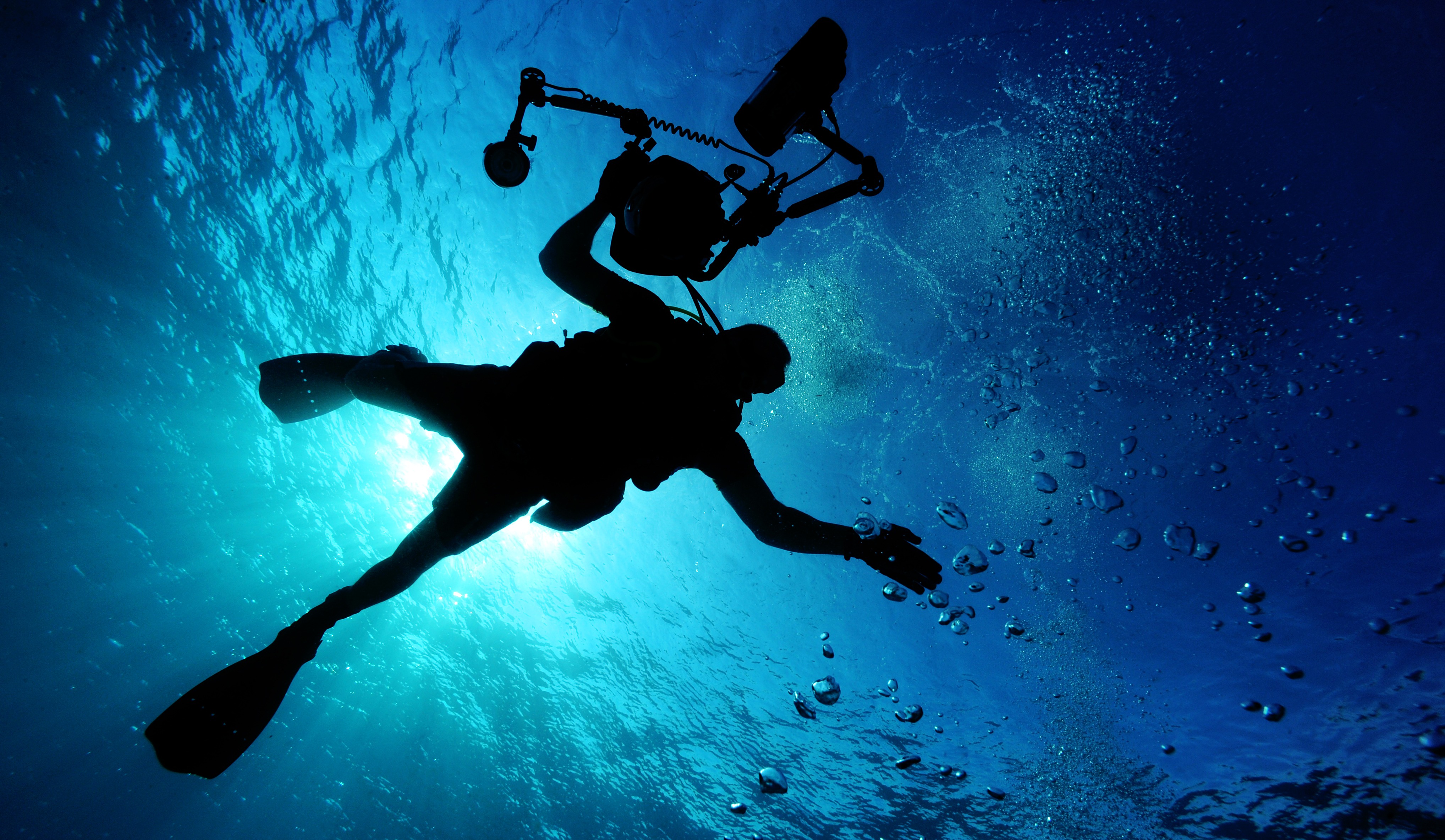 sports, scuba diving, camera, diver, light, ocean, scuba diver, underwater High Definition image
