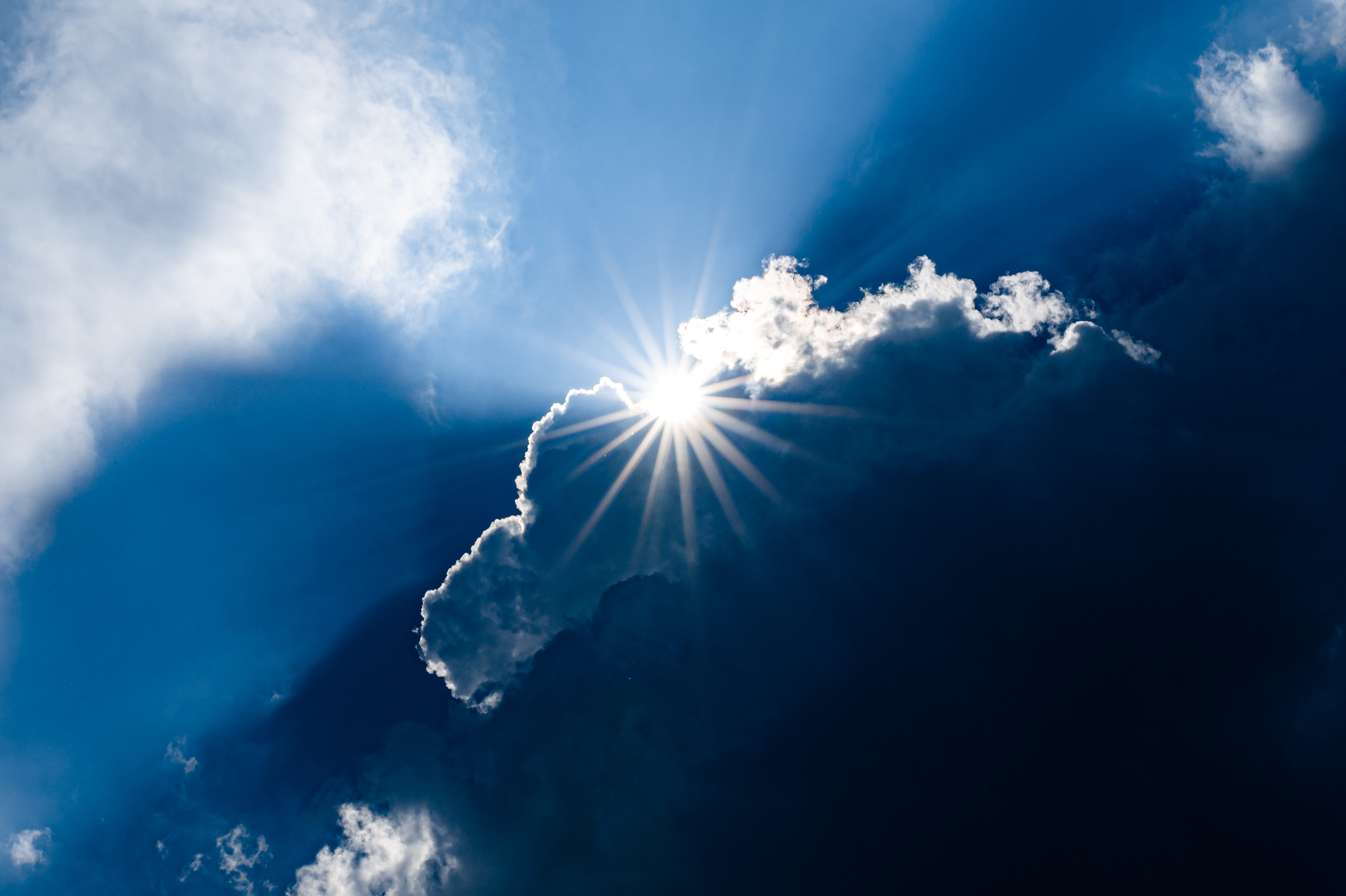 sunlight, nature, sky, sun, clouds, beams, rays High Definition image