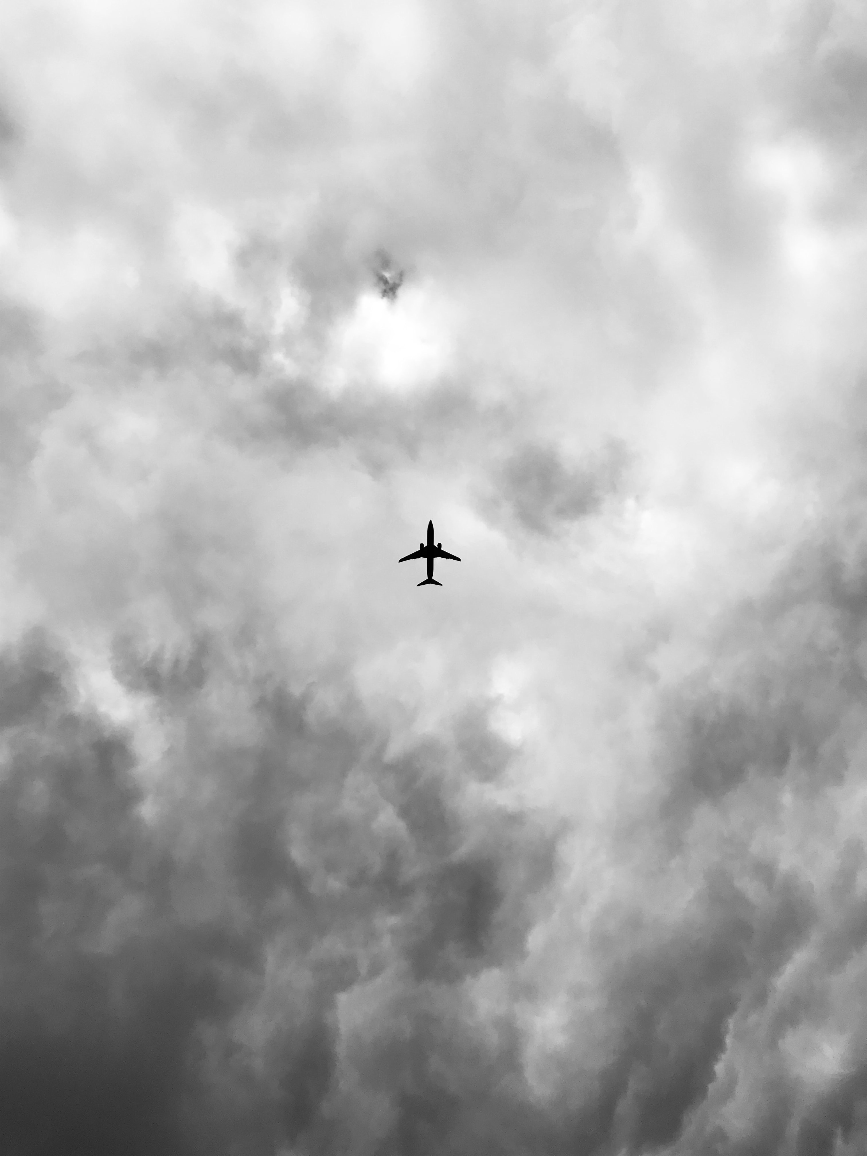 Plane bottom view, miscellaneous, sky, flight Lock Screen
