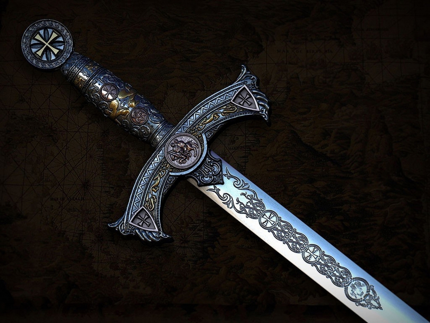 46869 download wallpaper swords, objects, weapon, black screensavers and pictures for free