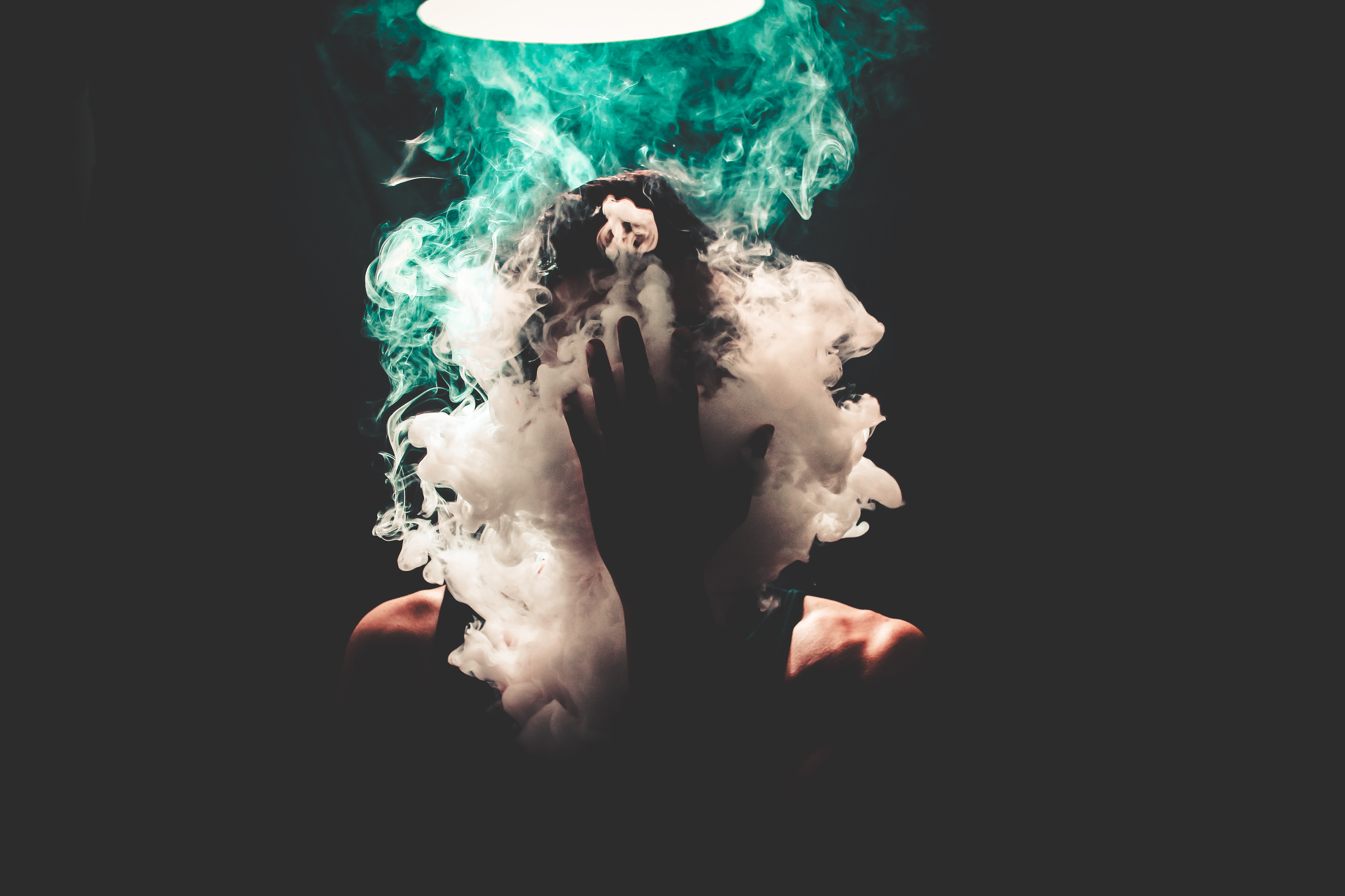 smoke, face, hand, dark cell phone wallpapers