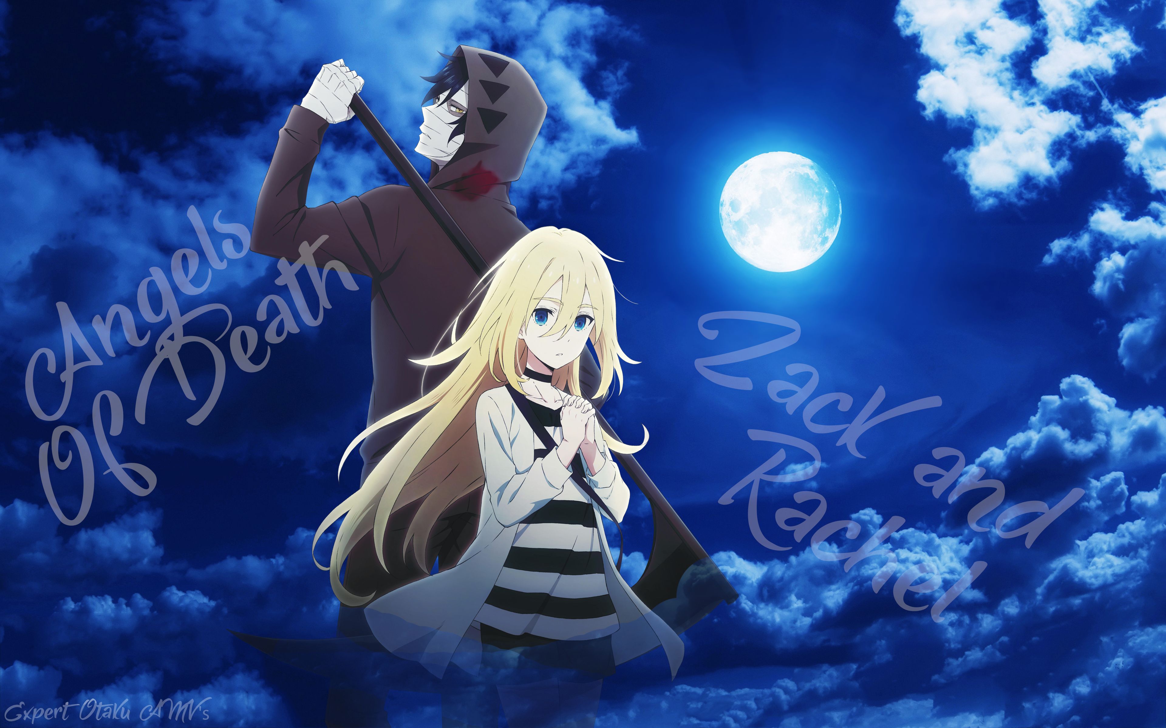 HD desktop wallpaper: Anime, Moon, Rachel Gardner, Zack (Angels Of Death),  Angels Of Death download free picture #926183
