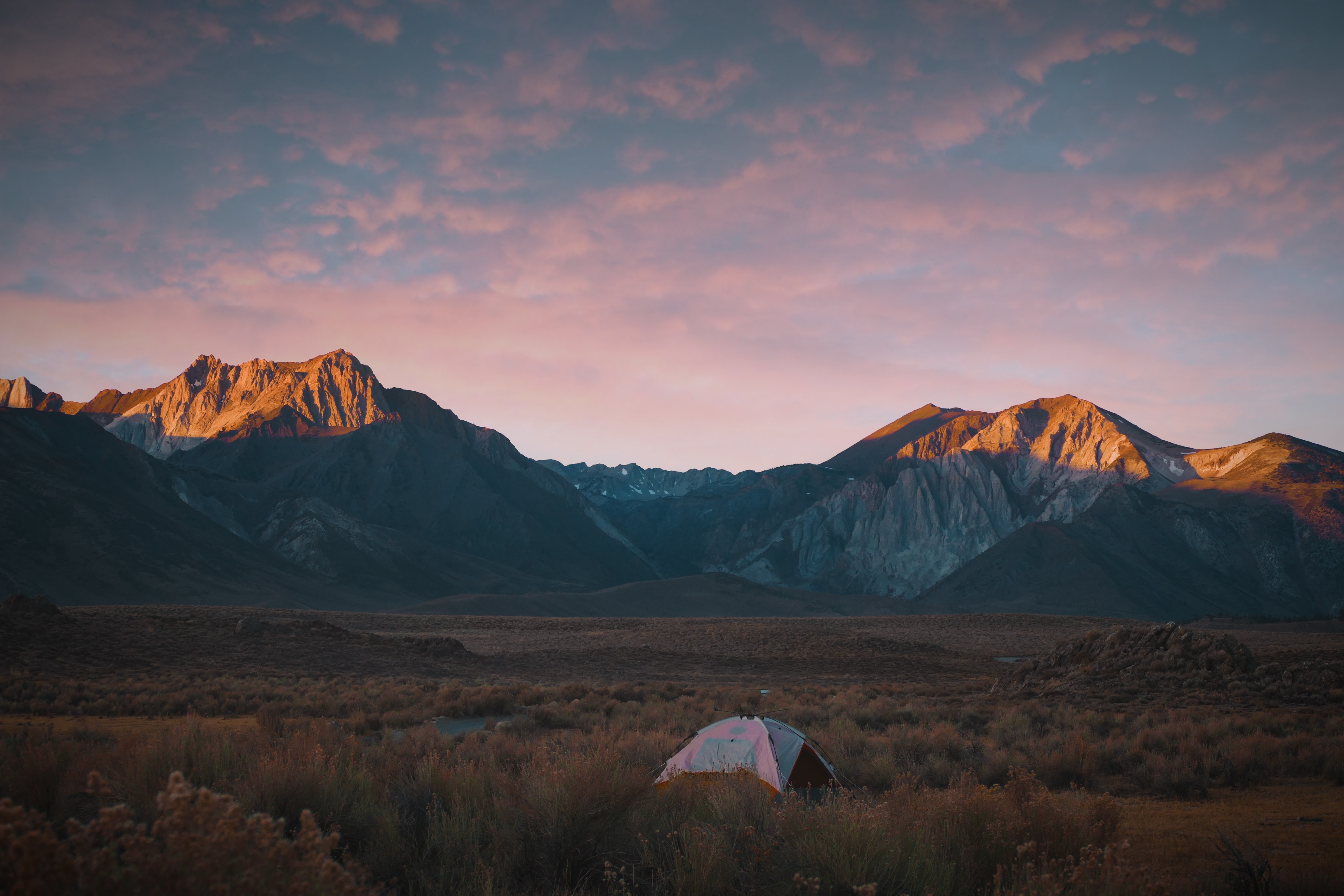 Camping mountains, landscape, campsite, tent Free Stock Photos