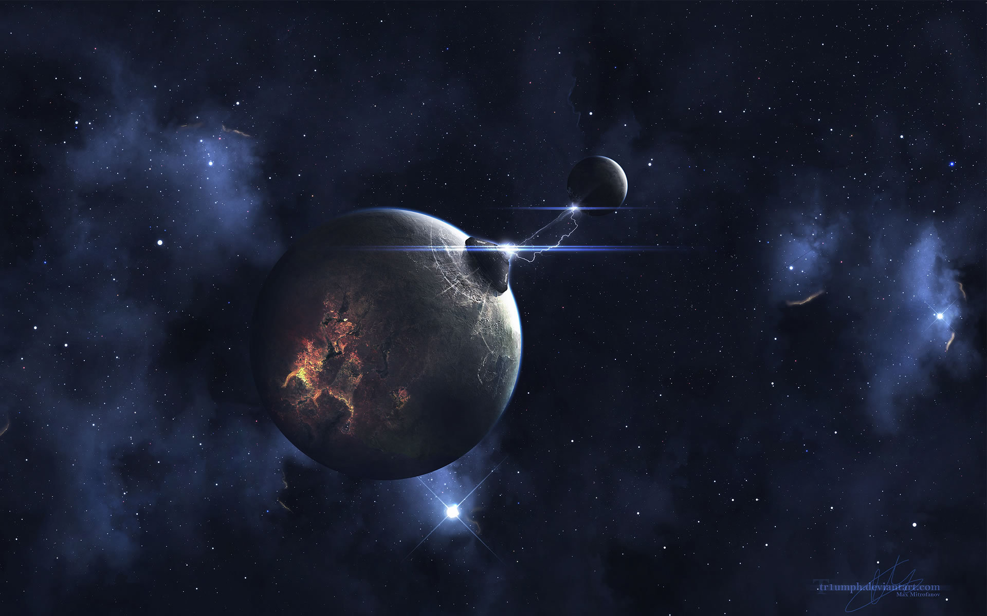 Download mobile wallpaper Planets, Landscape, Universe for free.