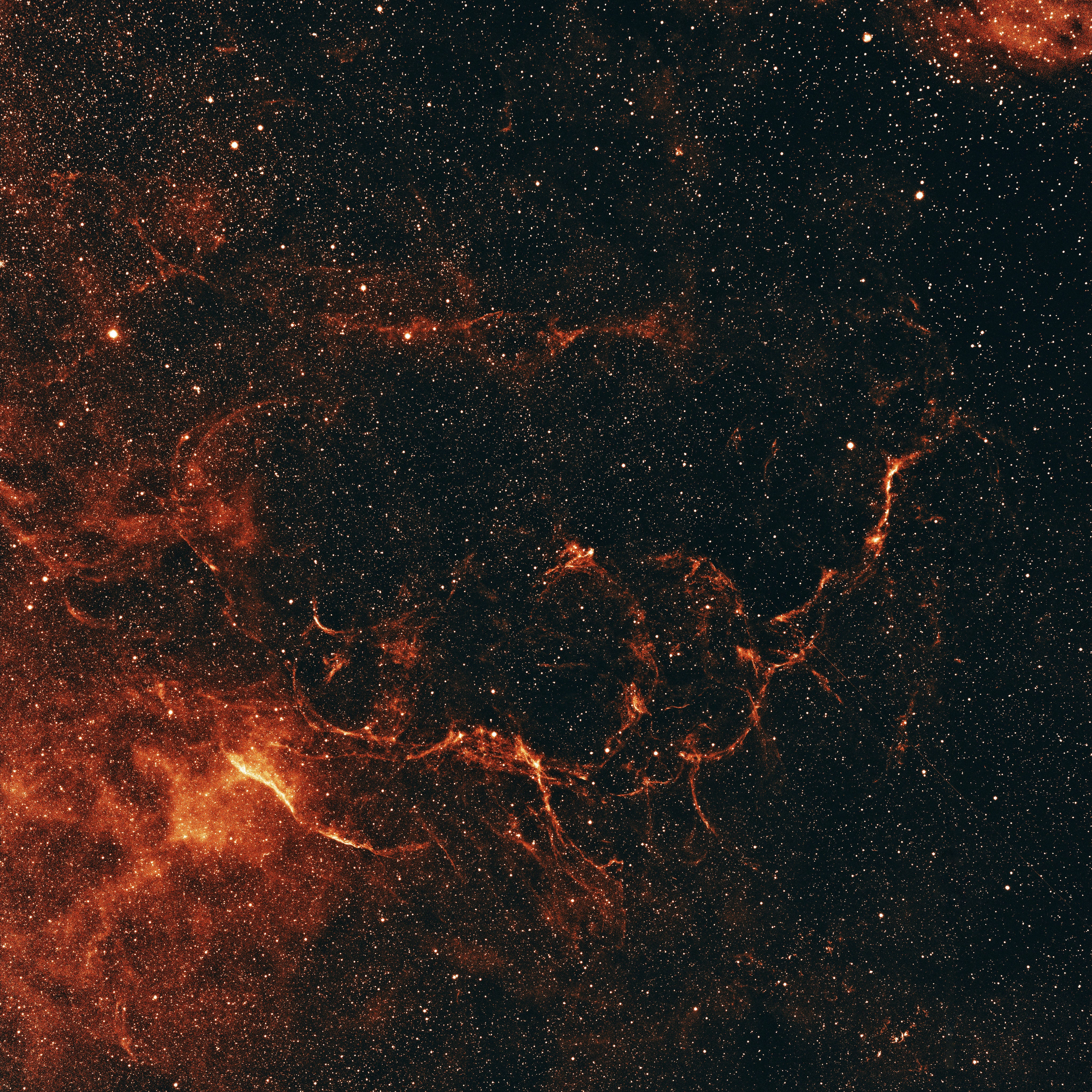 Mobile Wallpaper Stars universe, glow, red, nebula