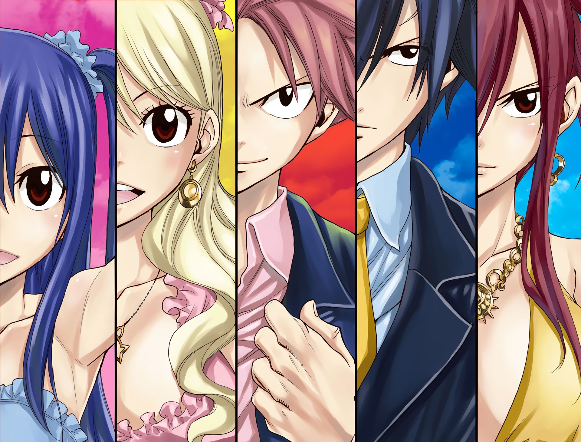 HD desktop wallpaper: Anime, Fairy Tail, Lucy Heartfilia, Natsu Dragneel,  Erza Scarlet, Gray Fullbuster, Wendy Marvell download free picture #780141