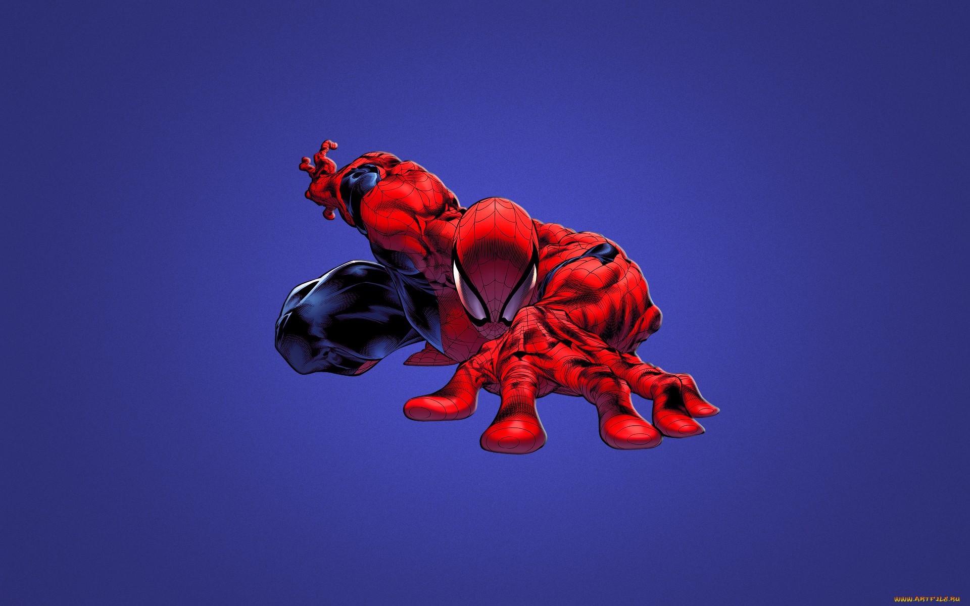 20380 download wallpaper spider man, cinema, background, blue screensavers and pictures for free
