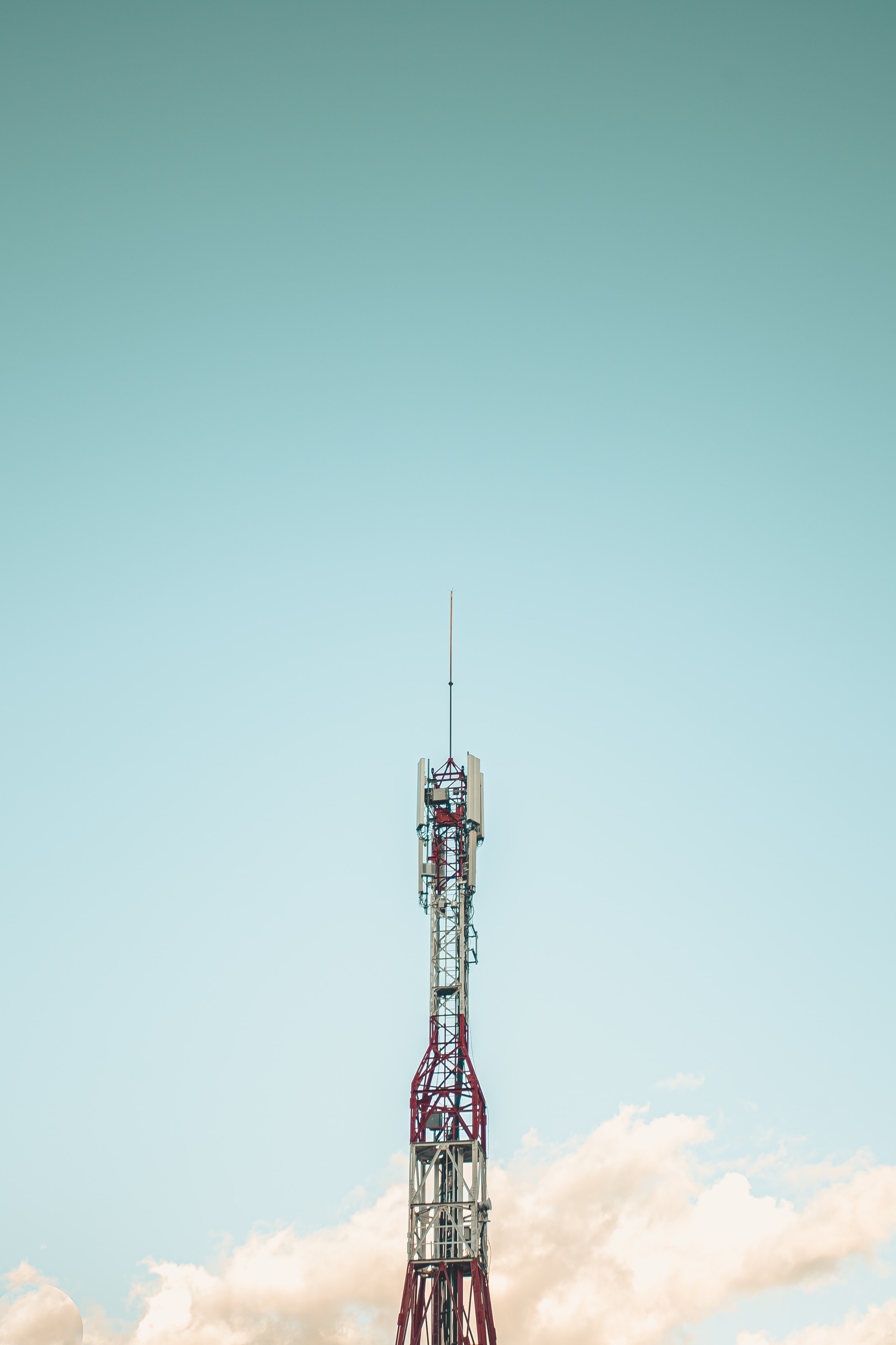 cloud, minimalism, sky, tower Phone Background