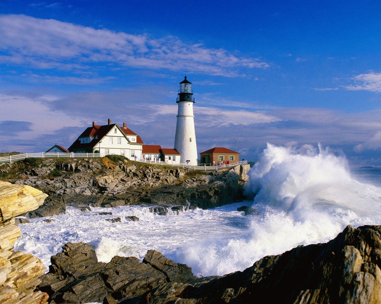 landscape, water, sea, blue Lighthouses HD Android Wallpapers