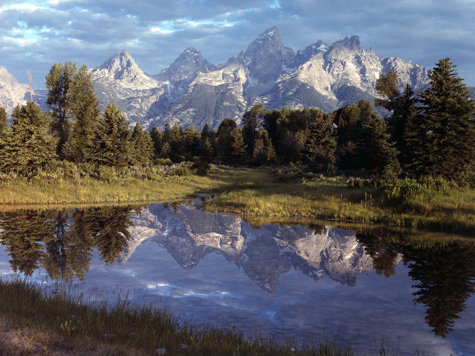 mountain, earth, reflection Mountains Full HD Wallpaper