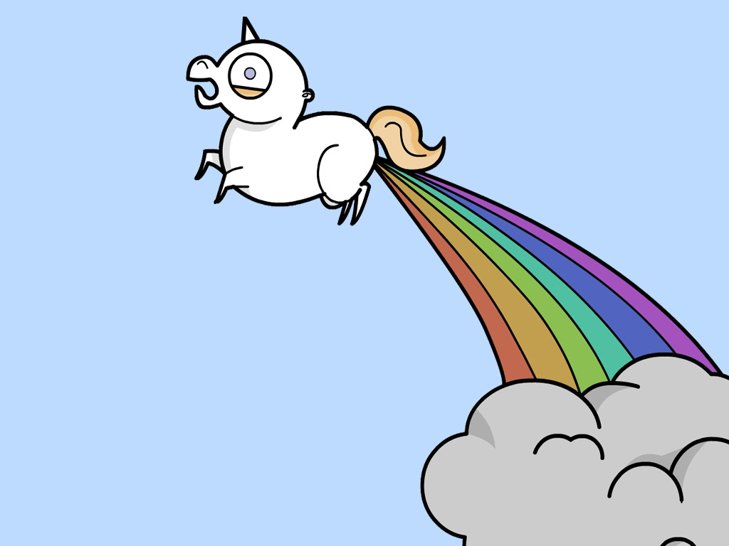 humor, funny, rainbow, unicorn 4K Ultra