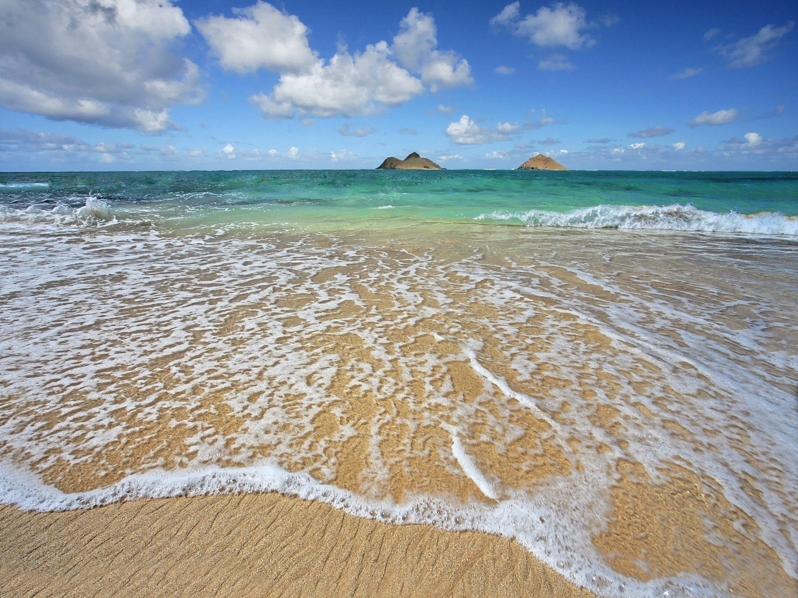 Laden Sie das Landschaft, Sea, Clouds, Waves, Strand, Sand-Bild kostenlos auf Ihren PC-Desktop herunter