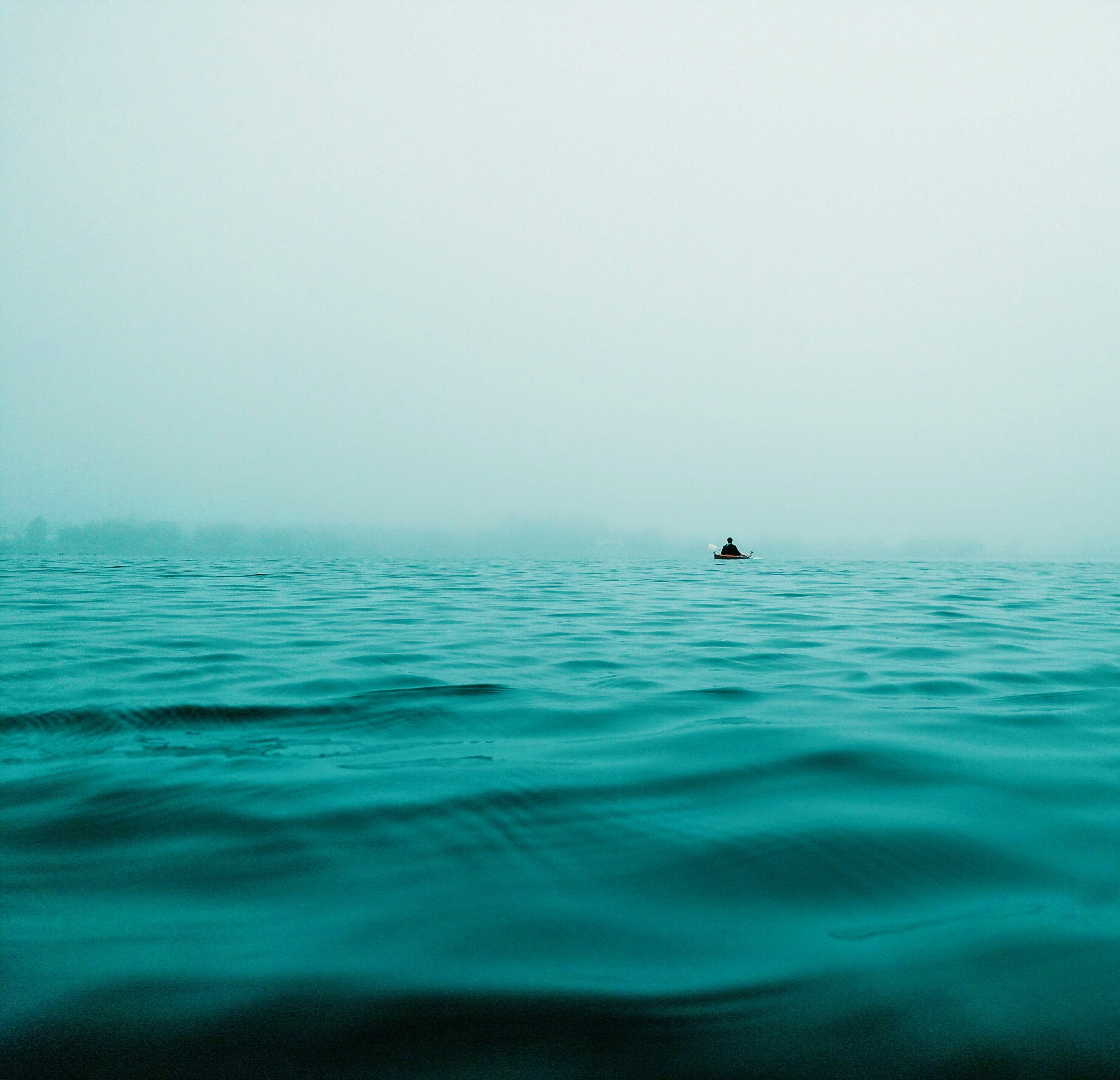 loneliness, seclusion, boat, minimalism Vertical Wallpapers