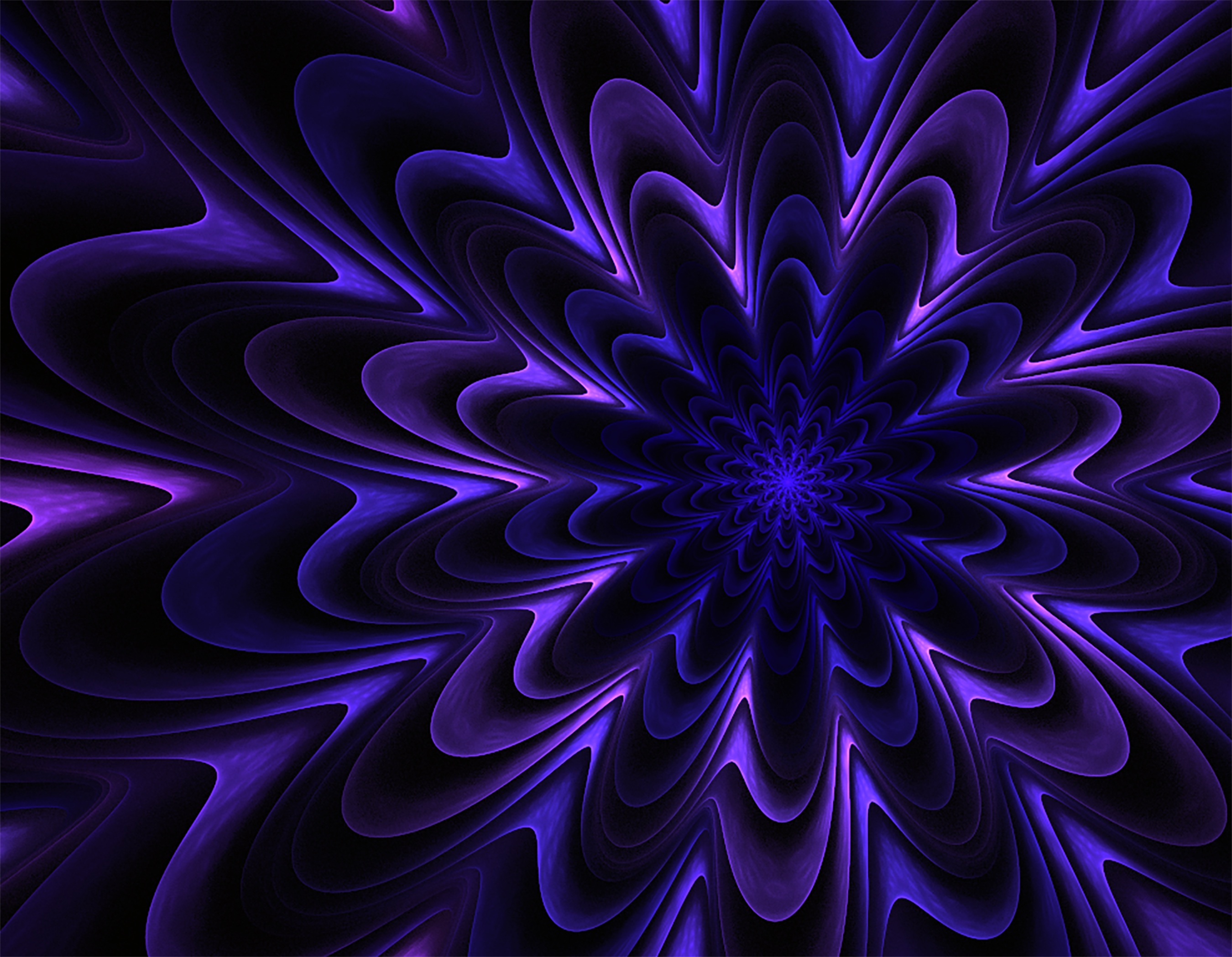 fractal, volume, abstract, purple, patterns, violet, wavy, volumetric UHD