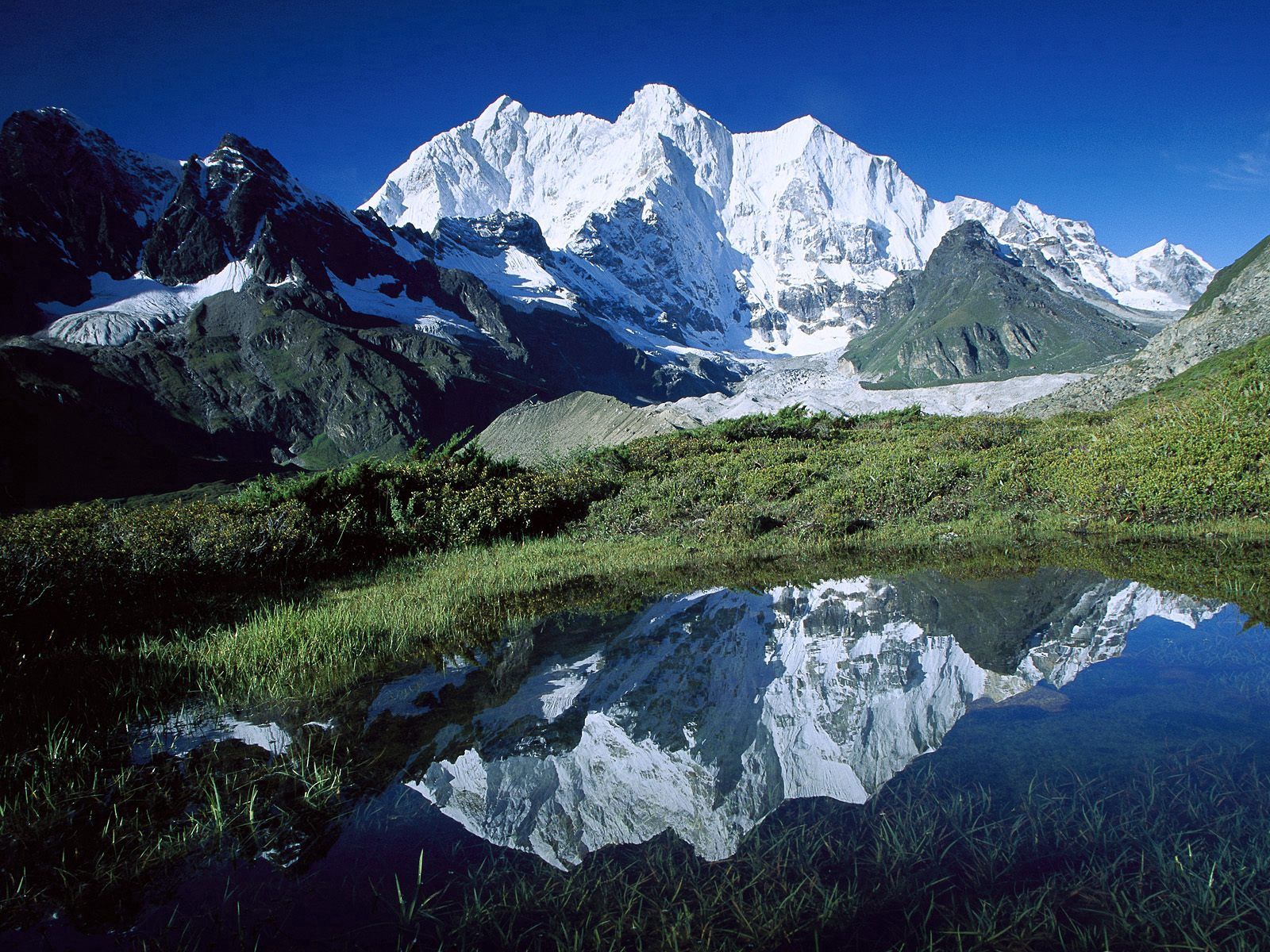 Desktop Backgrounds Vertex lake, tibet, mountains, reflection
