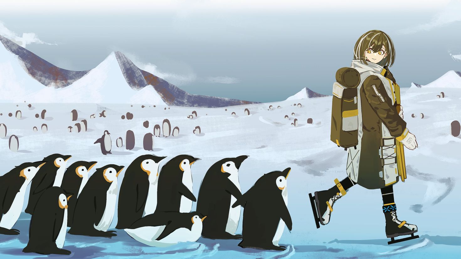 Arknights Emperor Penguin обои