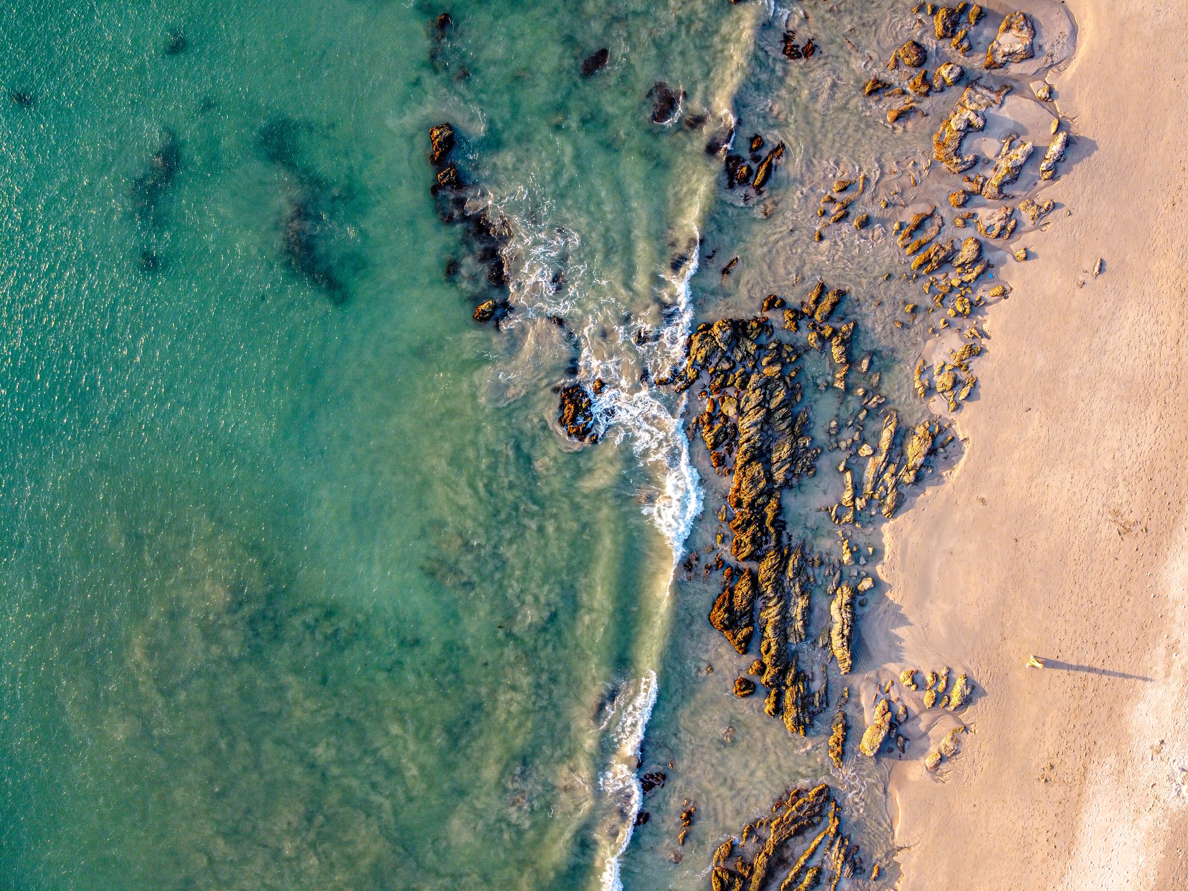 view from above, nature, sea, beach, rocks, coast 2160p