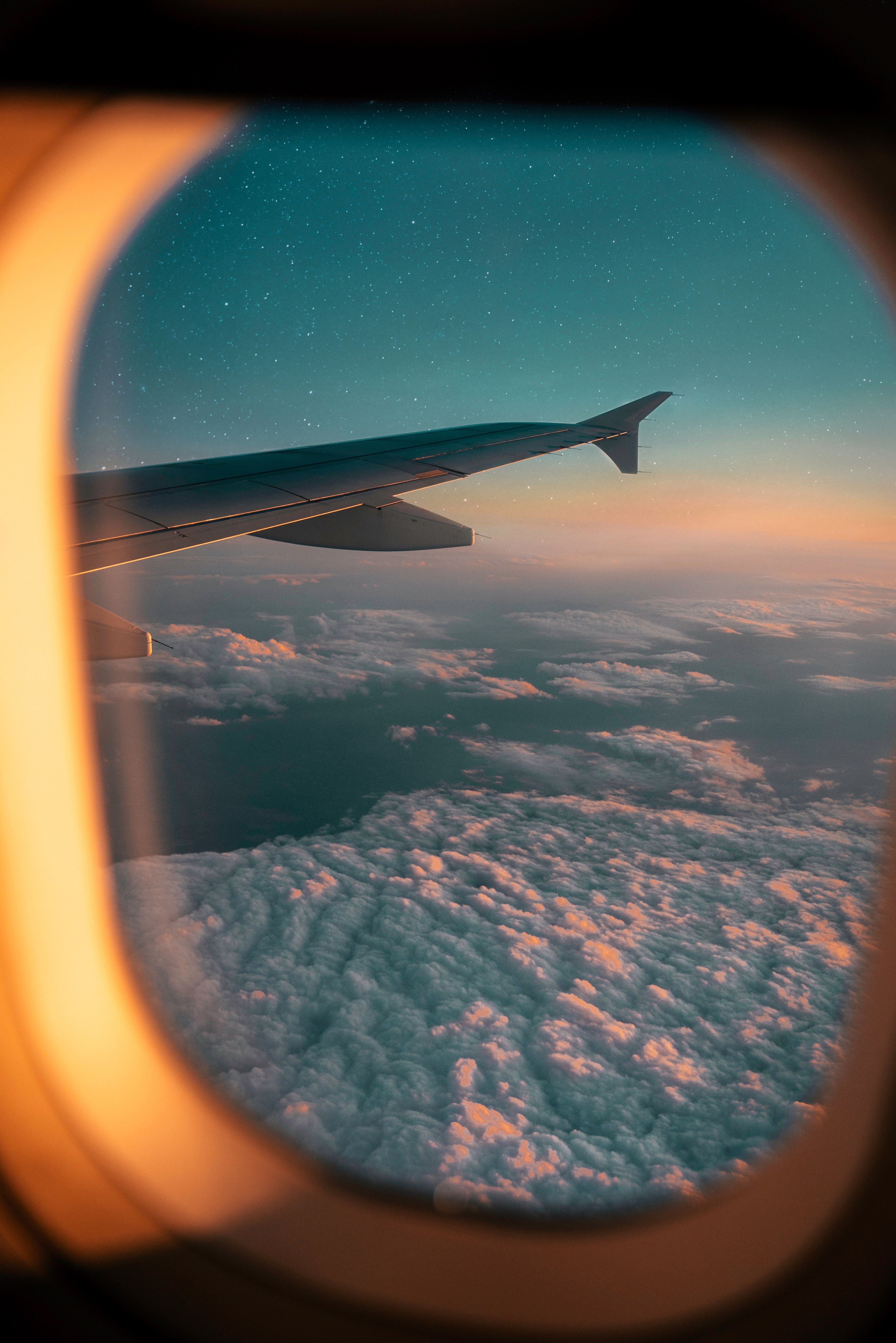 Free Images porthole, sky, miscellaneous, airplane wing Flight