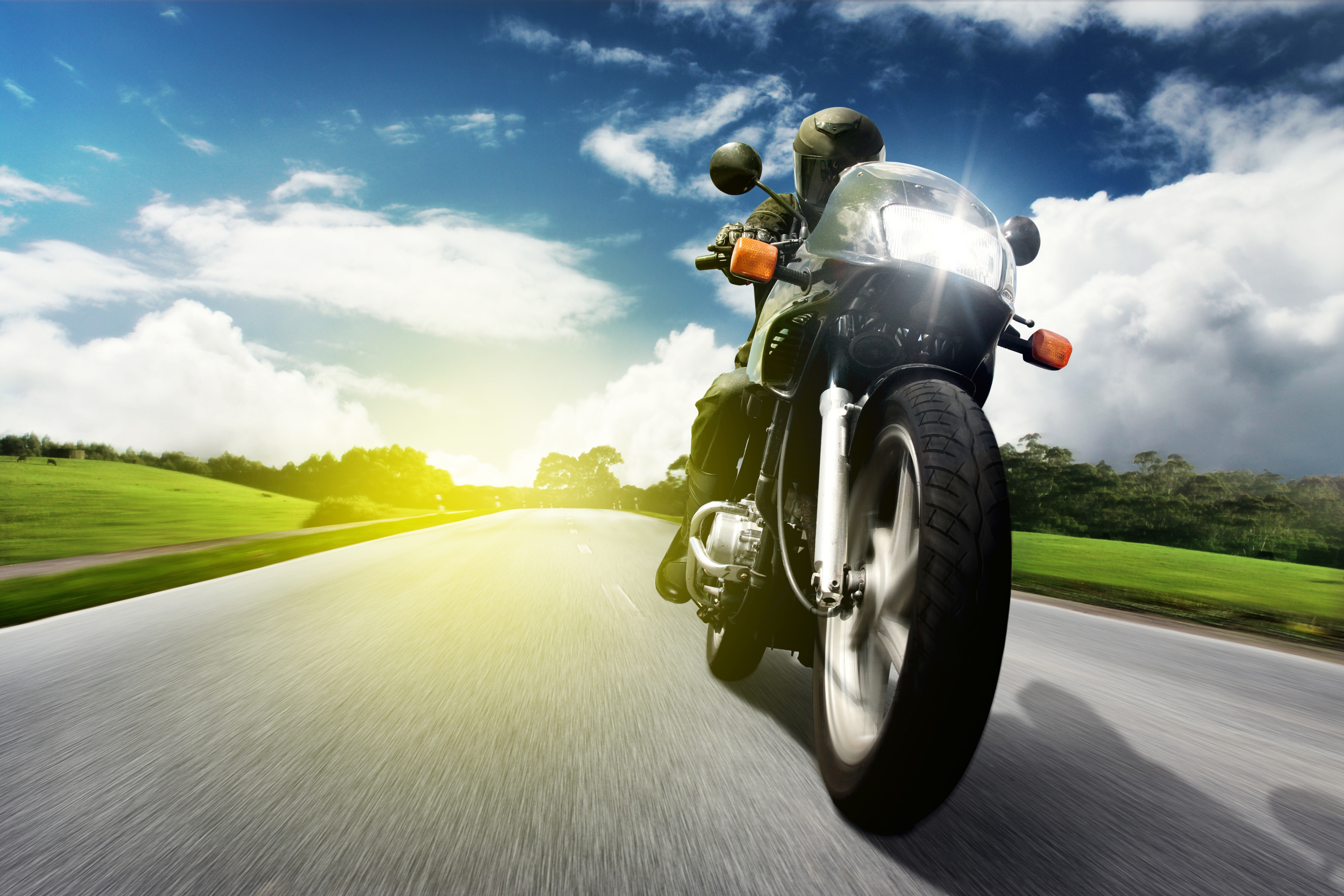 motorcycle, movement, speed, road Traffic Tablet Wallpapers