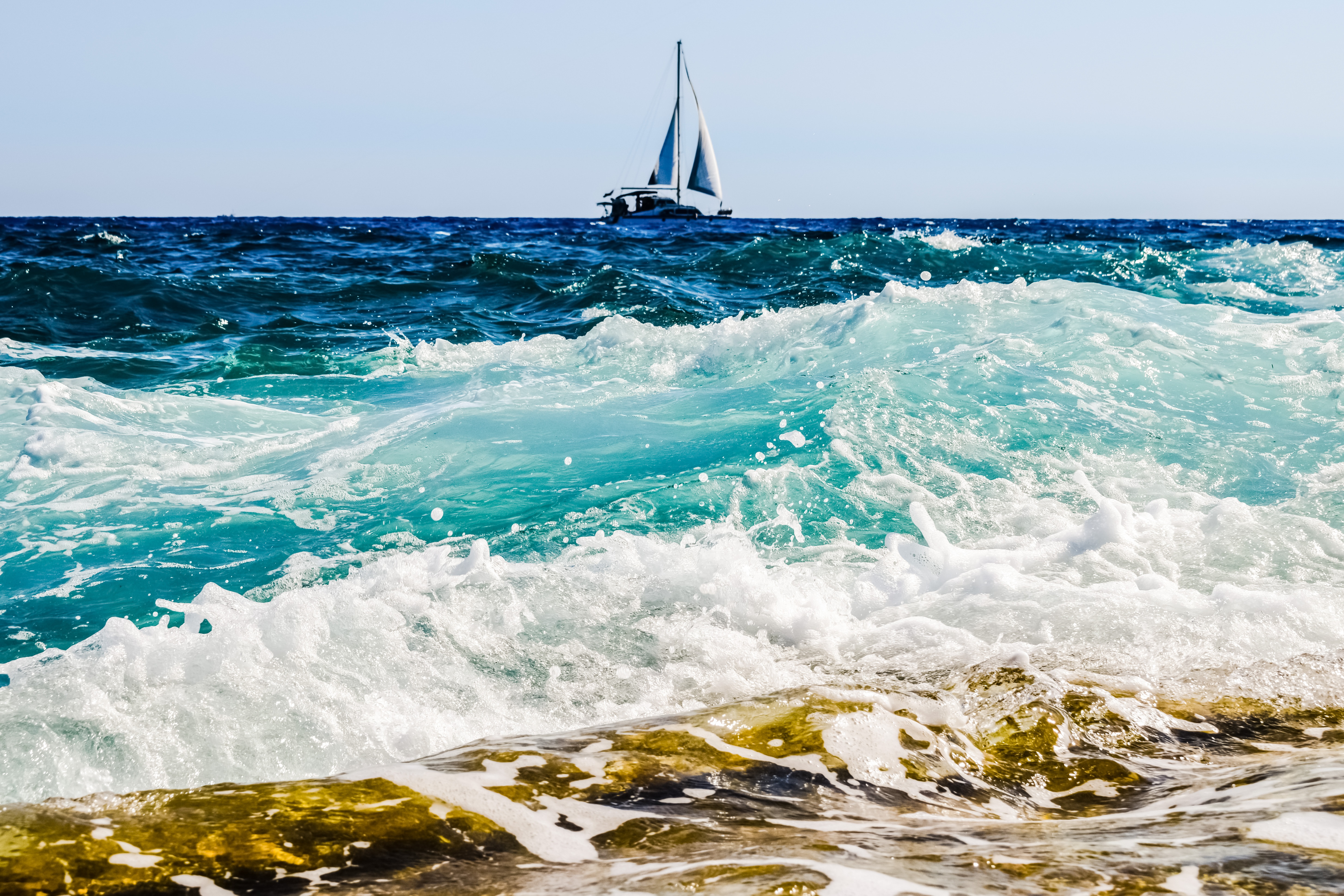Laden Sie das Sea, Natur, Surfen, Ein Boot, Boot, Schaum-Bild kostenlos auf Ihren PC-Desktop herunter