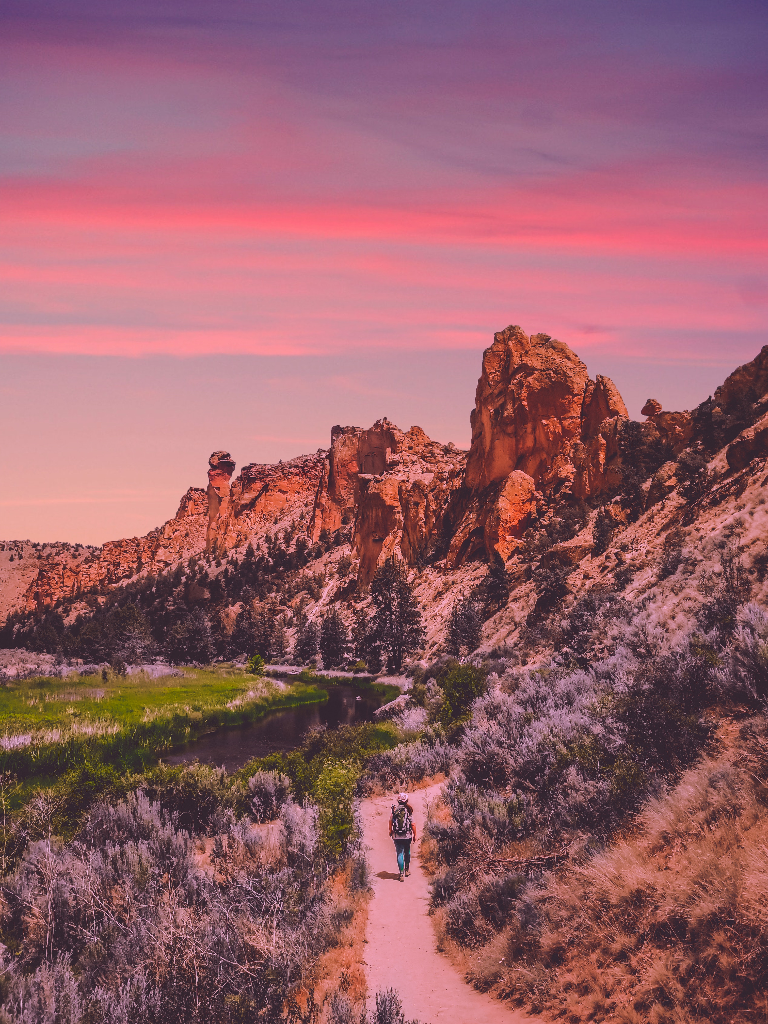 108458 Screensavers and Wallpapers Journey for phone. Download nature, mountains, usa, journey, united states, human, person, smith rock park, terry bonn pictures for free