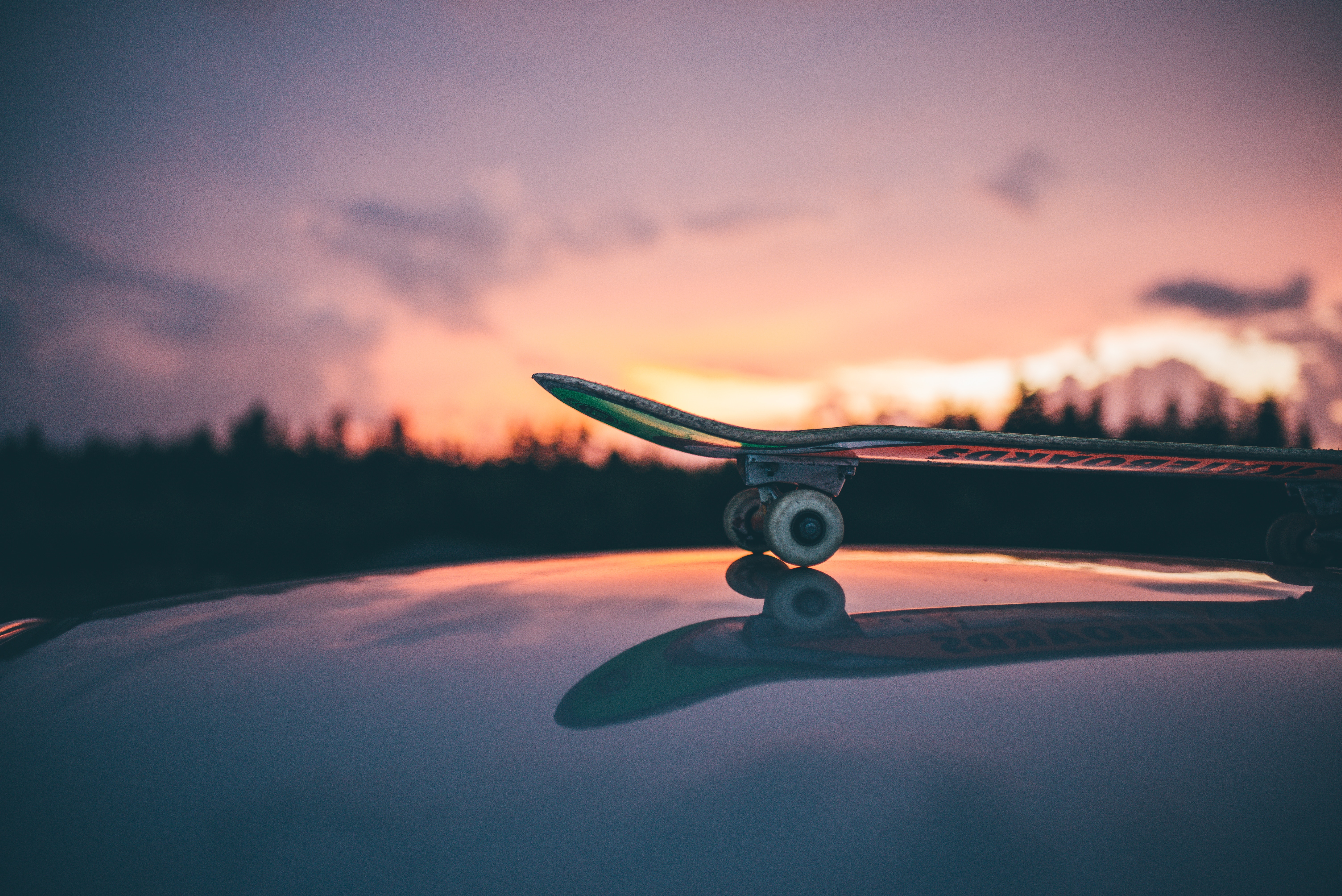 sky, sports, sunset, skateboard Free Stock Photo