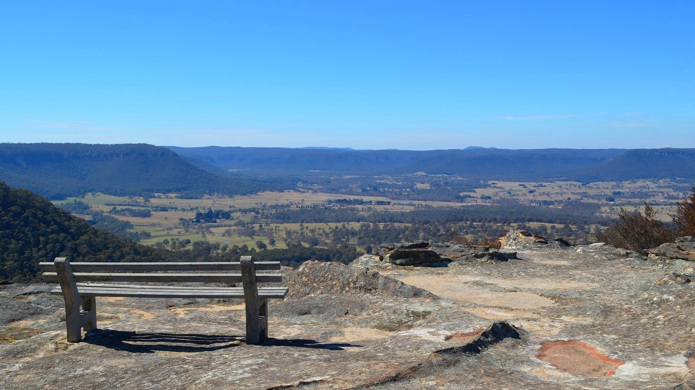 iPhone background australia, hassans walls lookout, earth, blue mountains