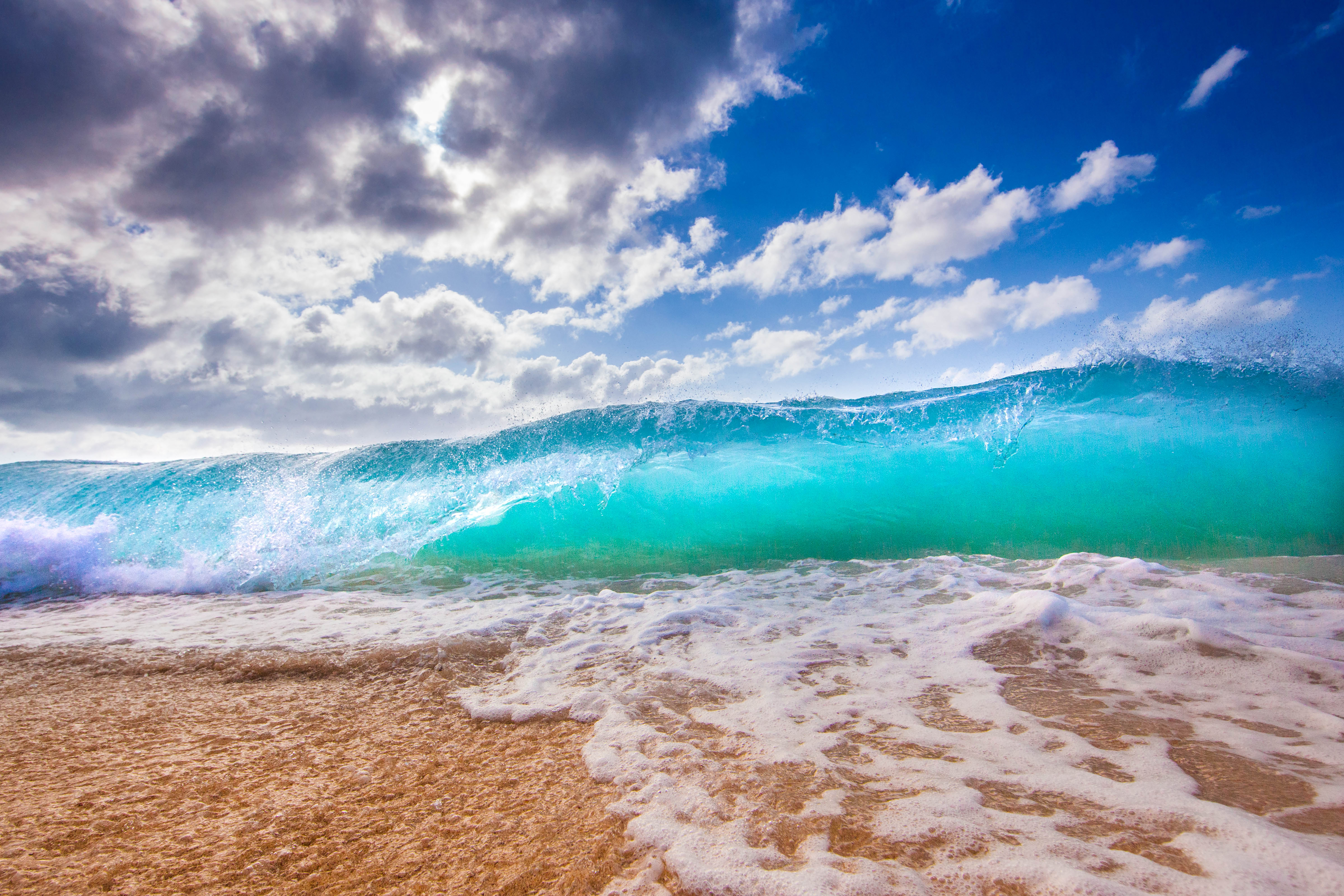 157341 Bild herunterladen strand, natur, surfen, ozean, schaum, hawaii - Hintergrundbilder und Bildschirmschoner kostenlos