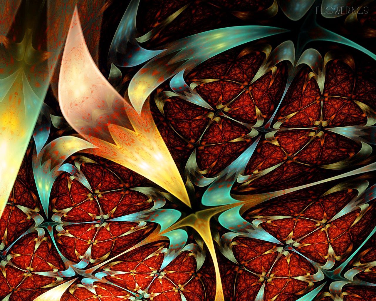 Mobile HD Wallpaper Drawing kaleidoscope, patterns, bloom, abstract