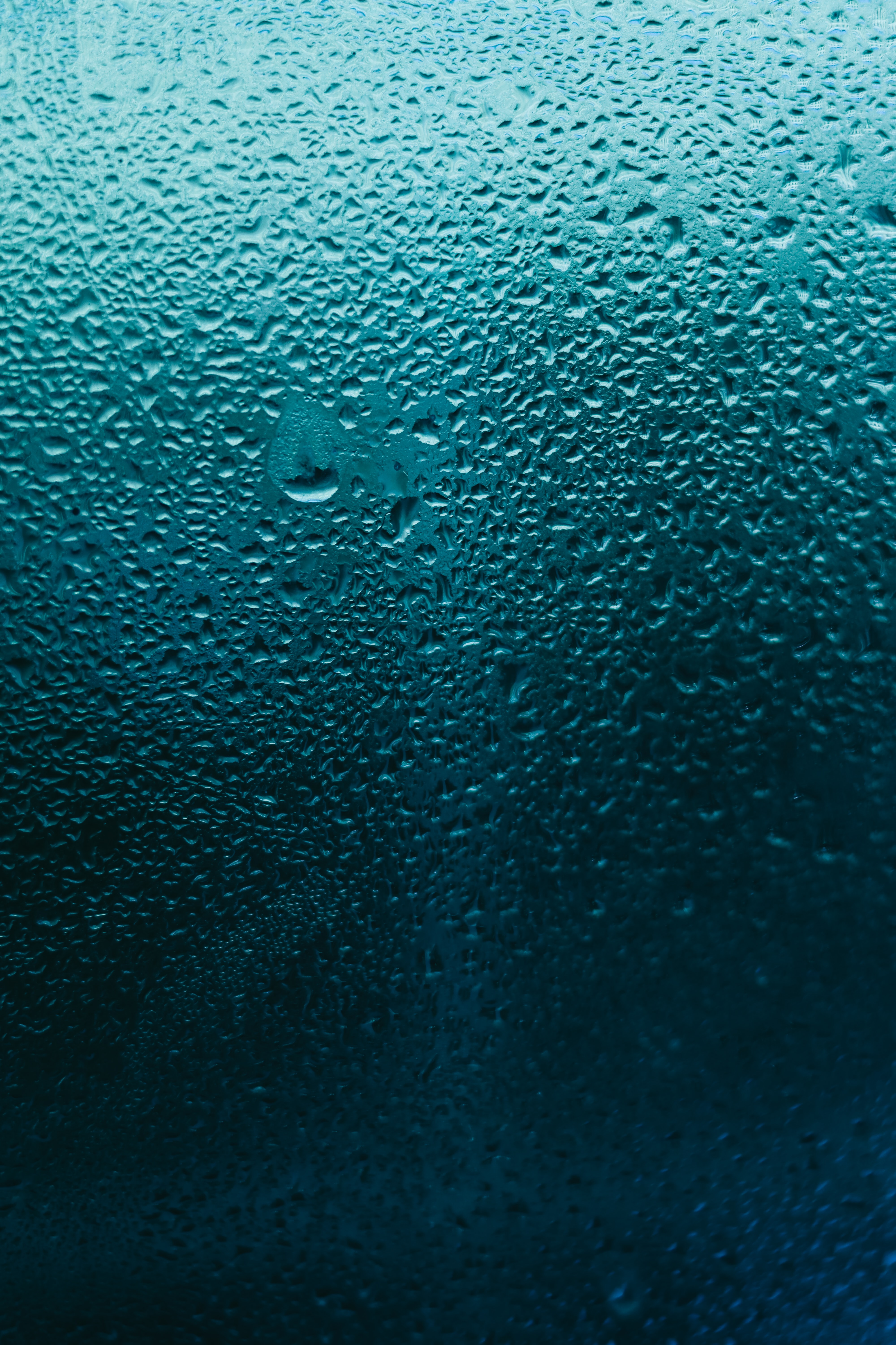 drops, wet, macro, blue home screen for smartphone