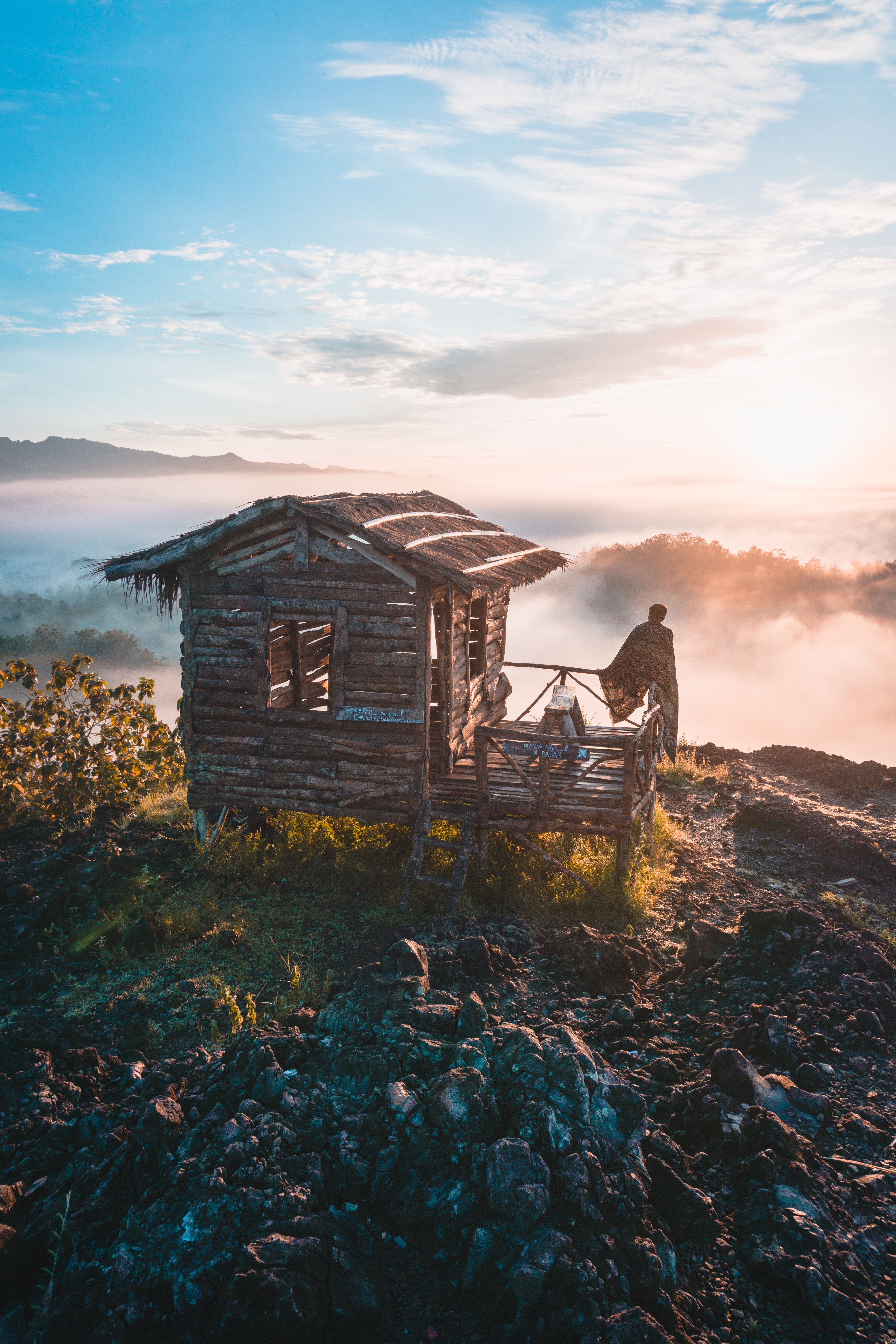 indonesia, small house, privacy, nature, mountains, seclusion, lodge, loneliness Free Stock Photo