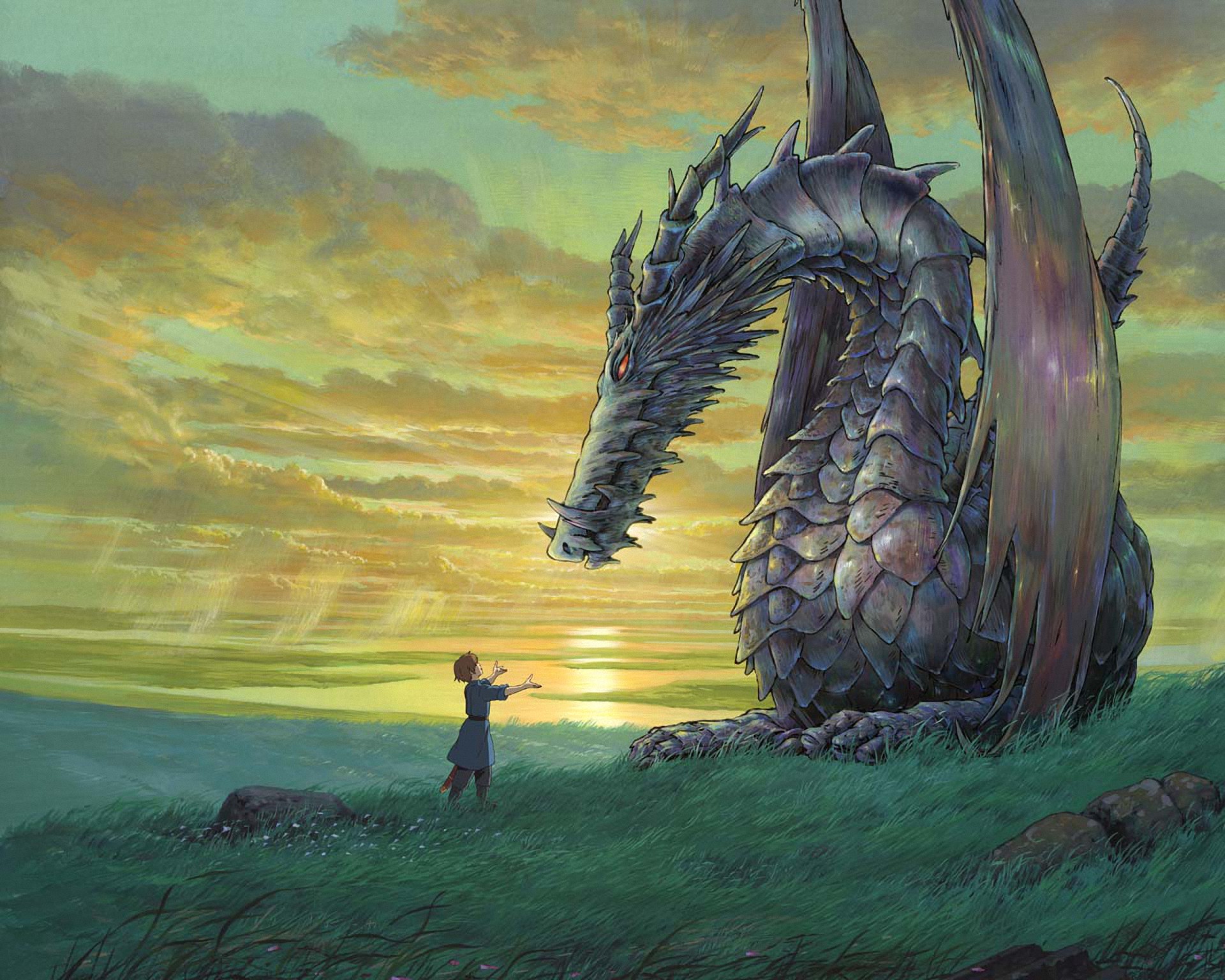 anime, tales from earthsea, dragon