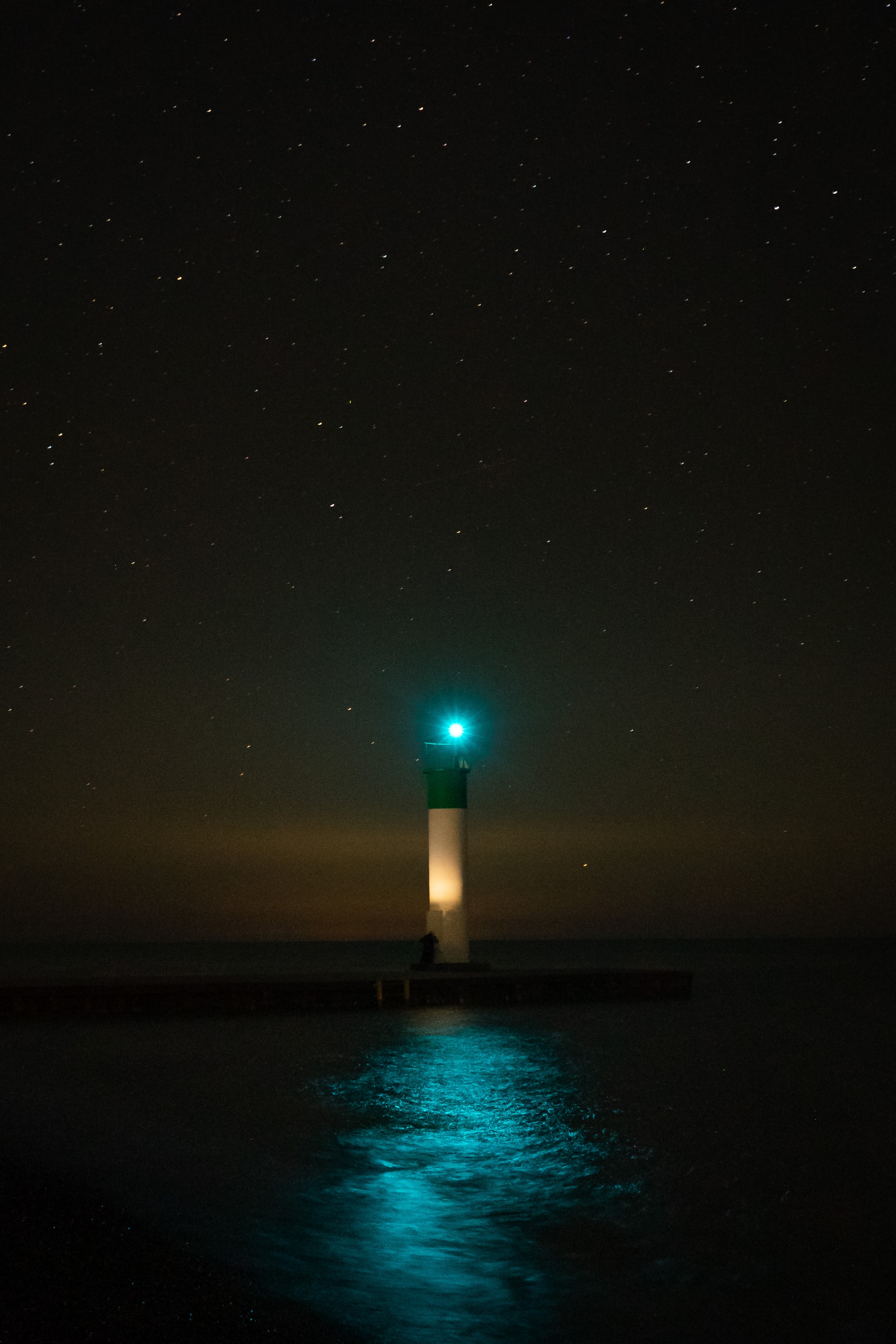 dark, night, lighthouse, glow 3d Wallpaper
