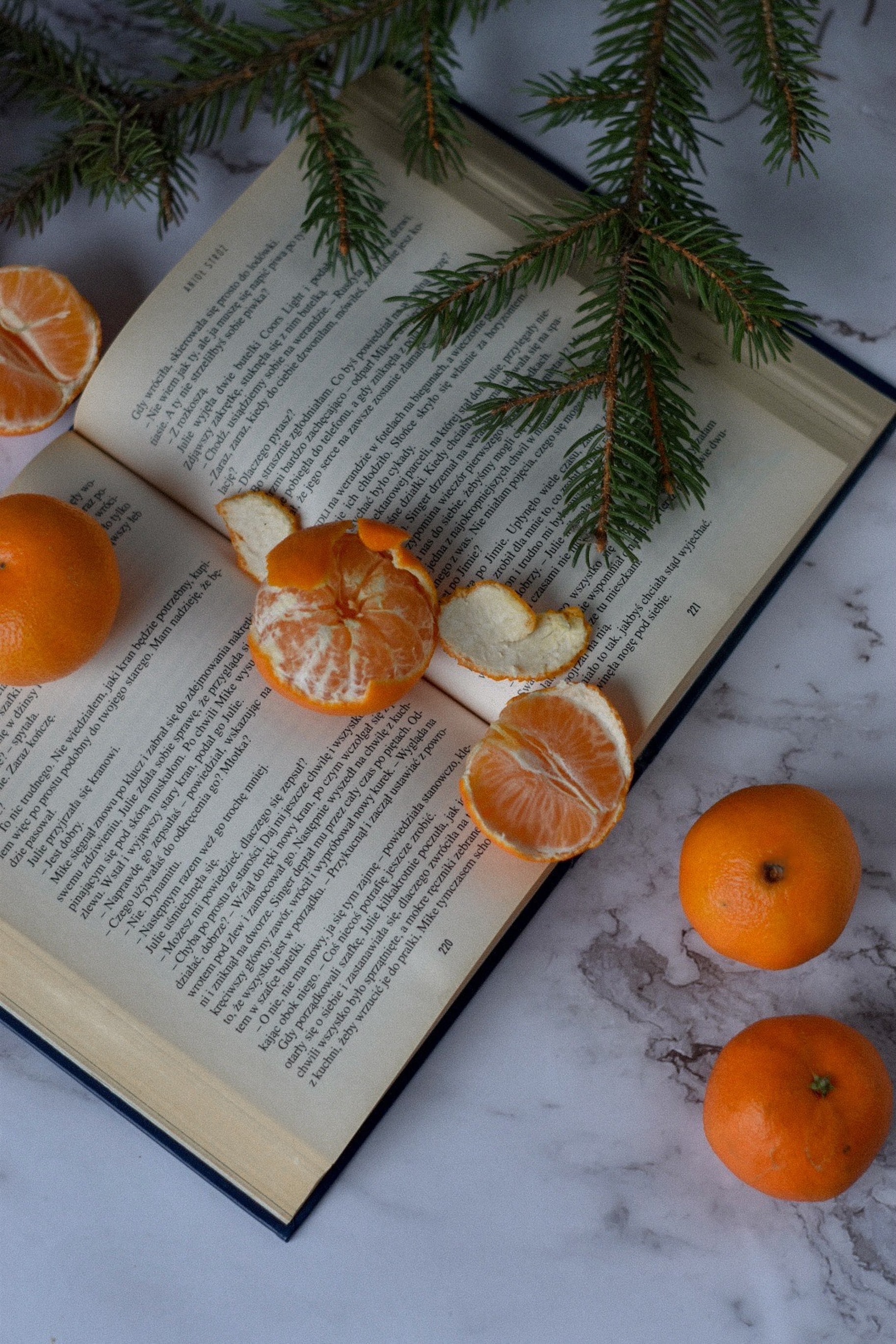 orange, fruits, book, food Windows Mobile Wallpaper