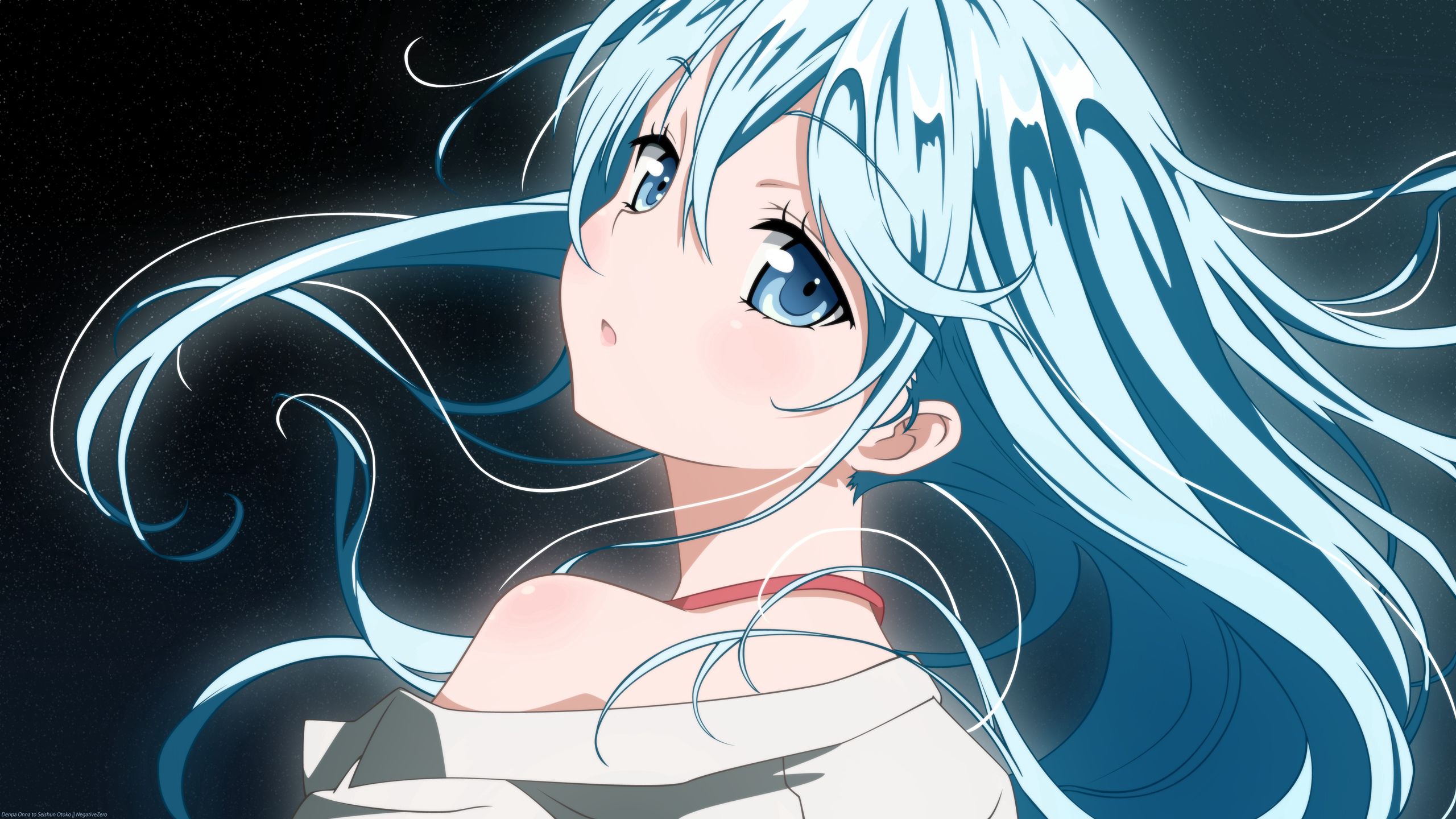 77303 Hintergrundbild herunterladen anime, mädchen, blau, haar - Bildschirmschoner und Bilder kostenlos