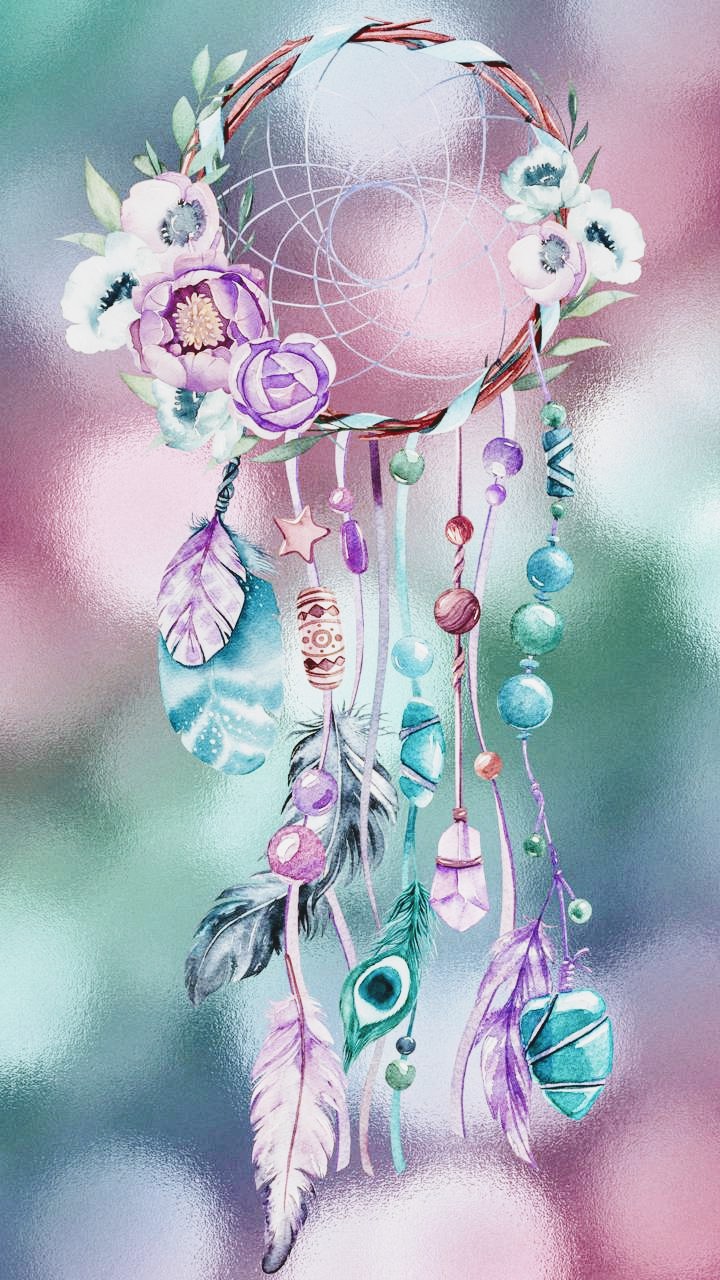 Cool Backgrounds colorful, dreamcatcher, feather, flower Beads
