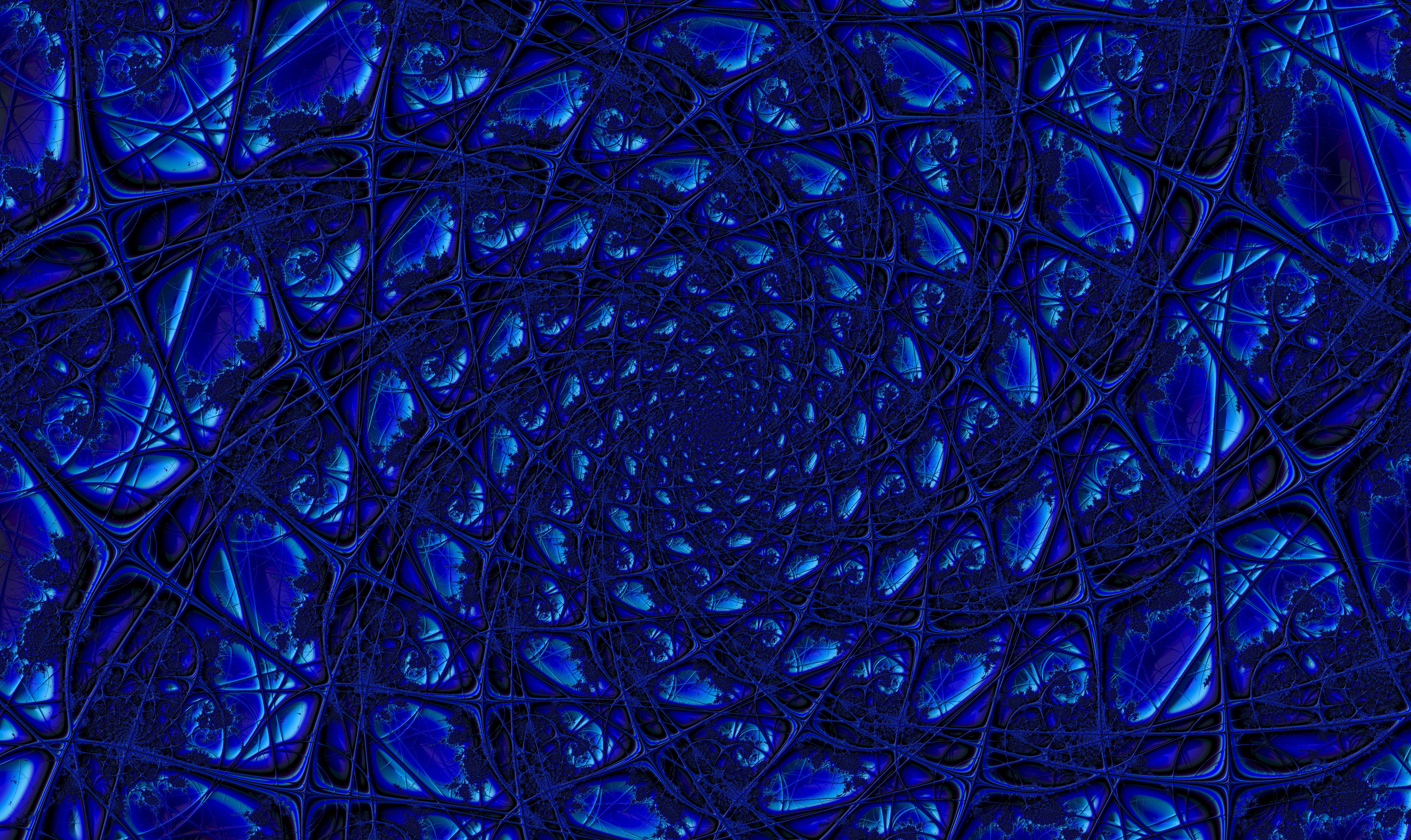 grid, abstract, blue, form, fractal, rotation HD wallpaper