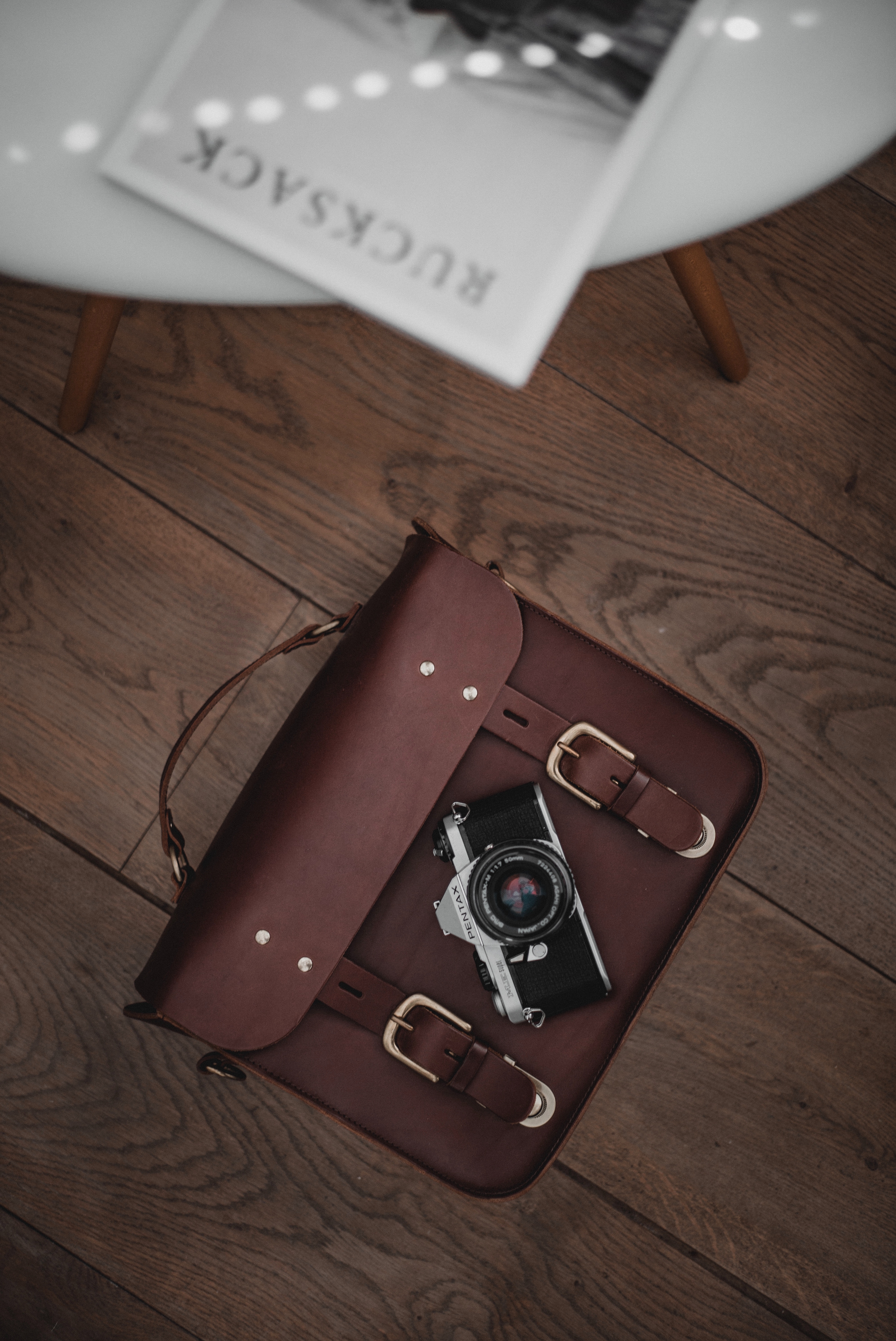 leather, technology, old, lens, technologies, bag, camera, floor, accessory