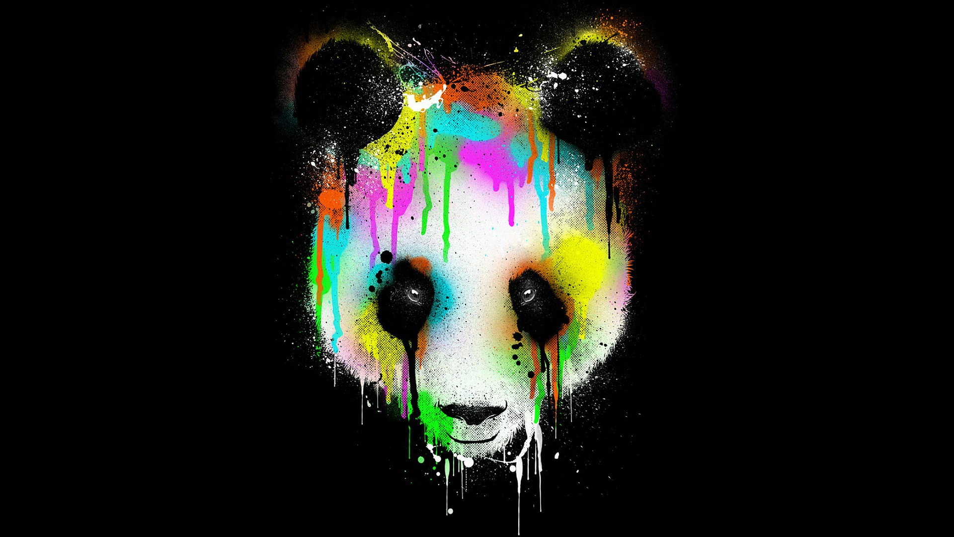 colorful, panda, animal Full HD