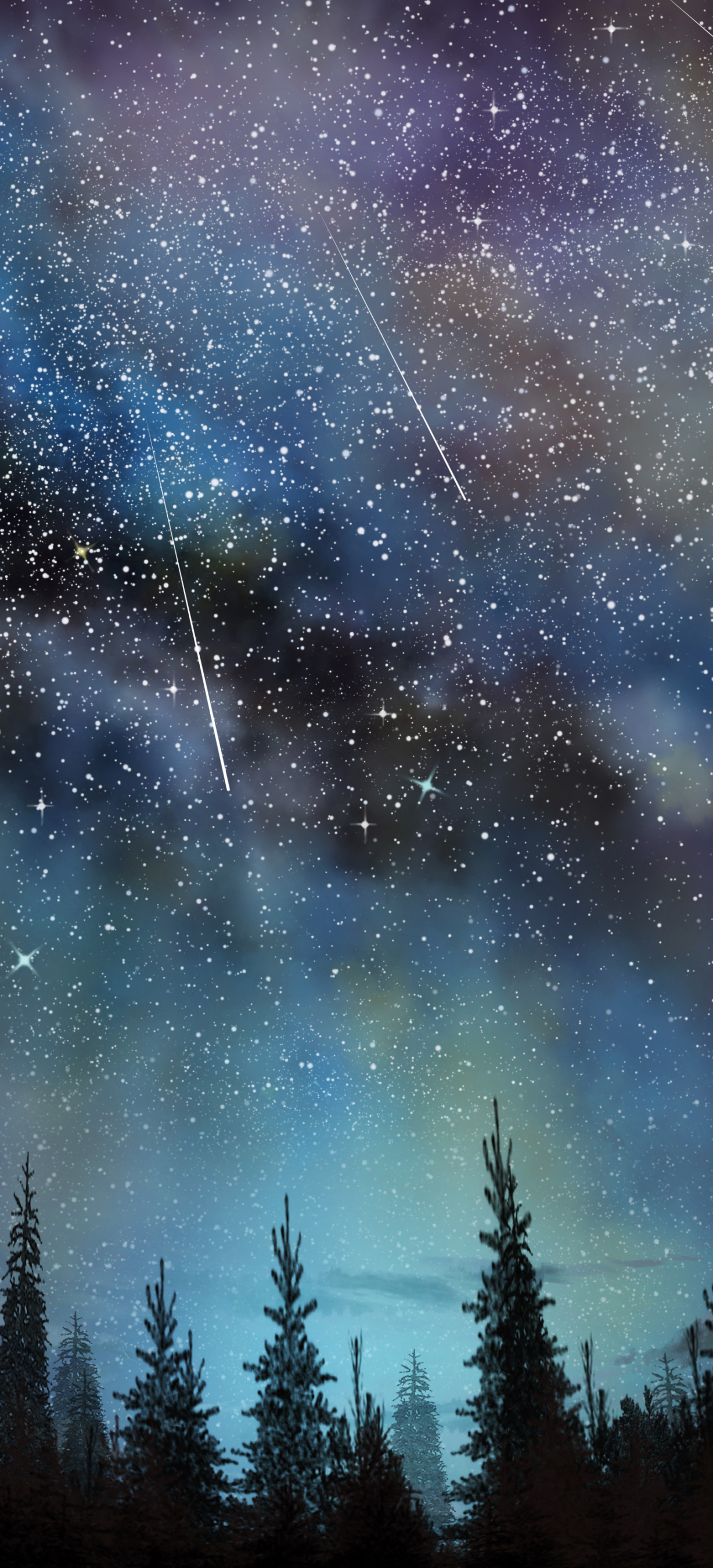 32k Wallpaper Comet earth, stars, night