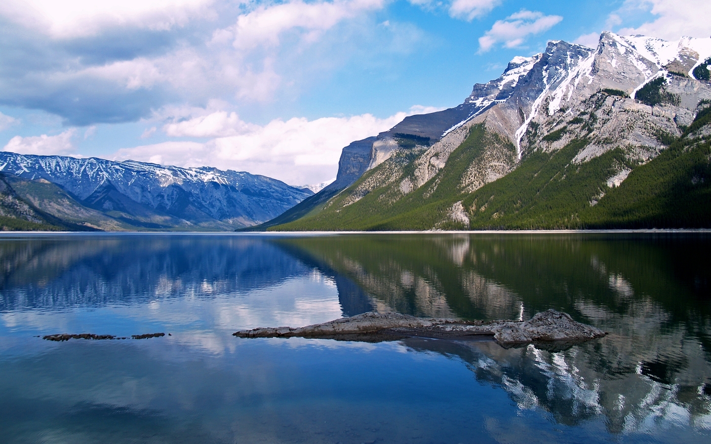 lake, canada, earth, banff national park, lake minnewanka, mountain, nature 4K Ultra