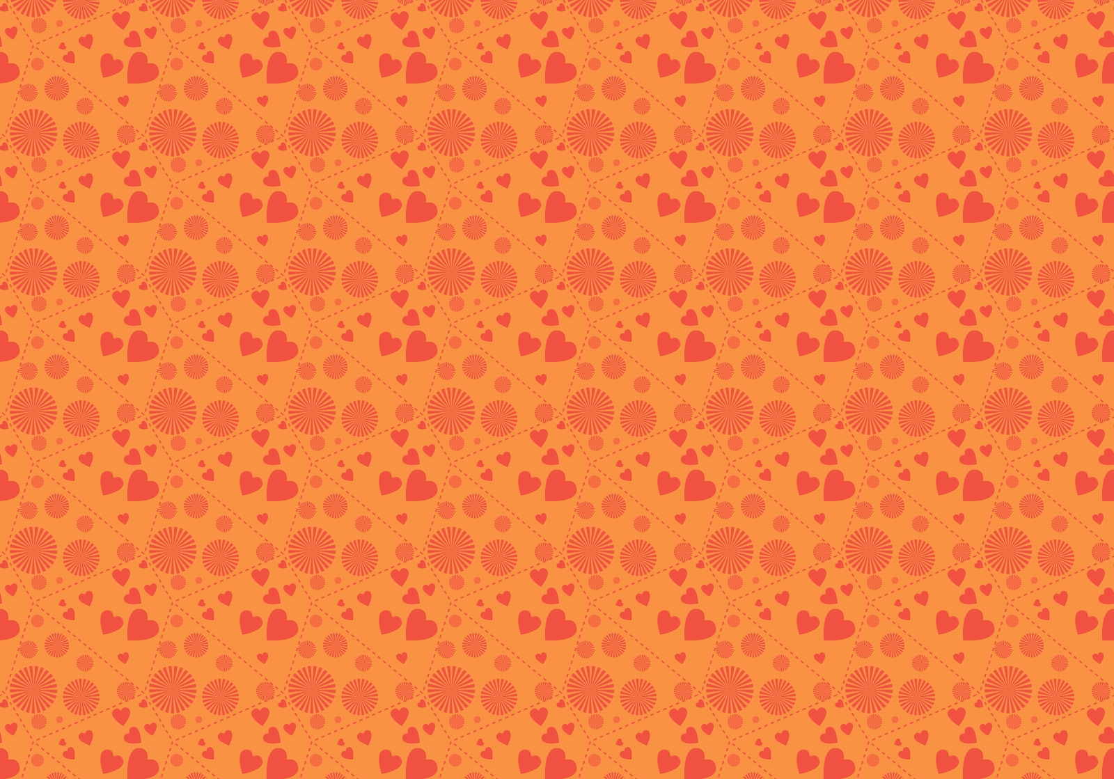 background, hearts, orange, circles, texture, textures Full HD