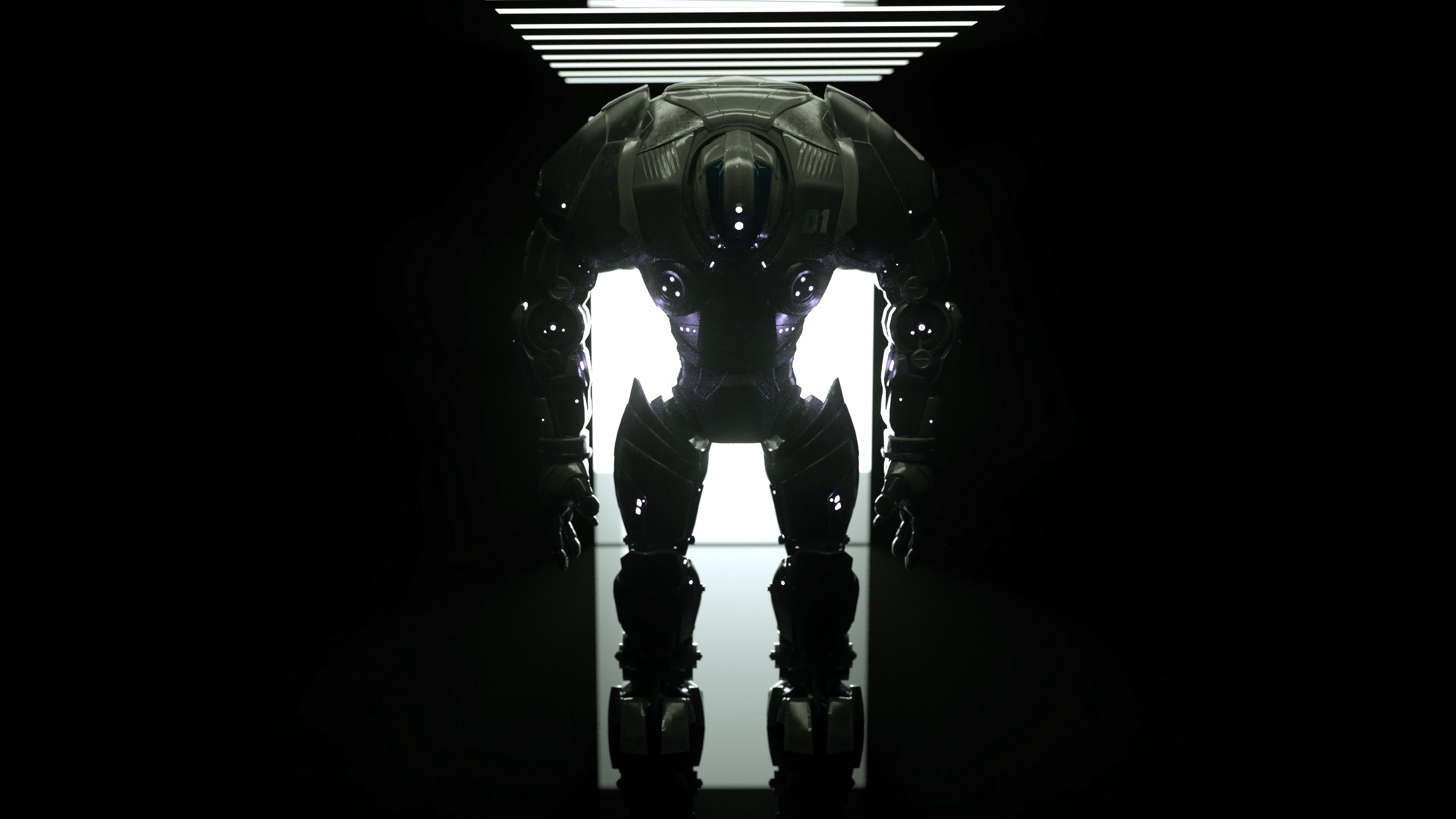 cyborg, robot, glow, technology home screen for smartphone