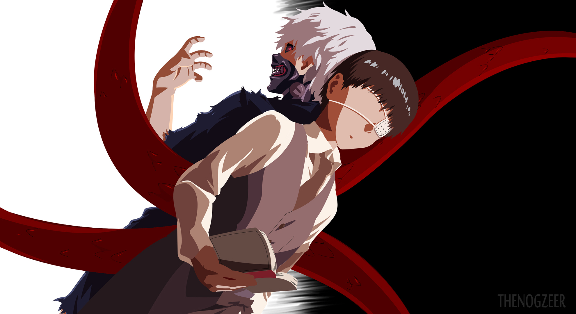 HD desktop wallpaper: Anime, Book, Tie, Red Eyes, Brown Hair, White Hair,  Eye Patch, Tokyo Ghoul:re, Ken Kaneki, Tokyo Ghoul, Kagune (Tokyo Ghoul), Tokyo  Ghoul √A download free picture #920820