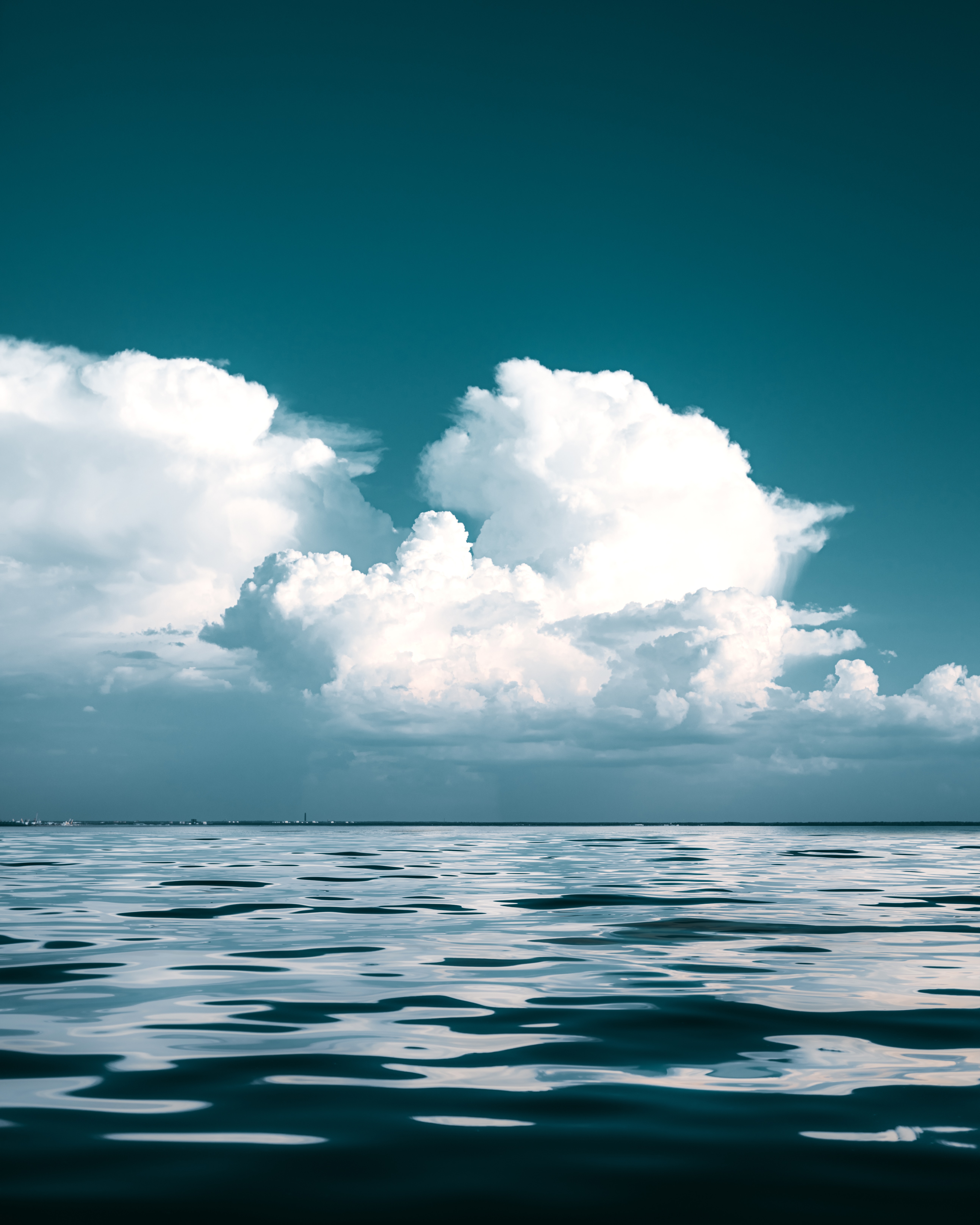 android clouds, sea, nature, sky, waves, horizon