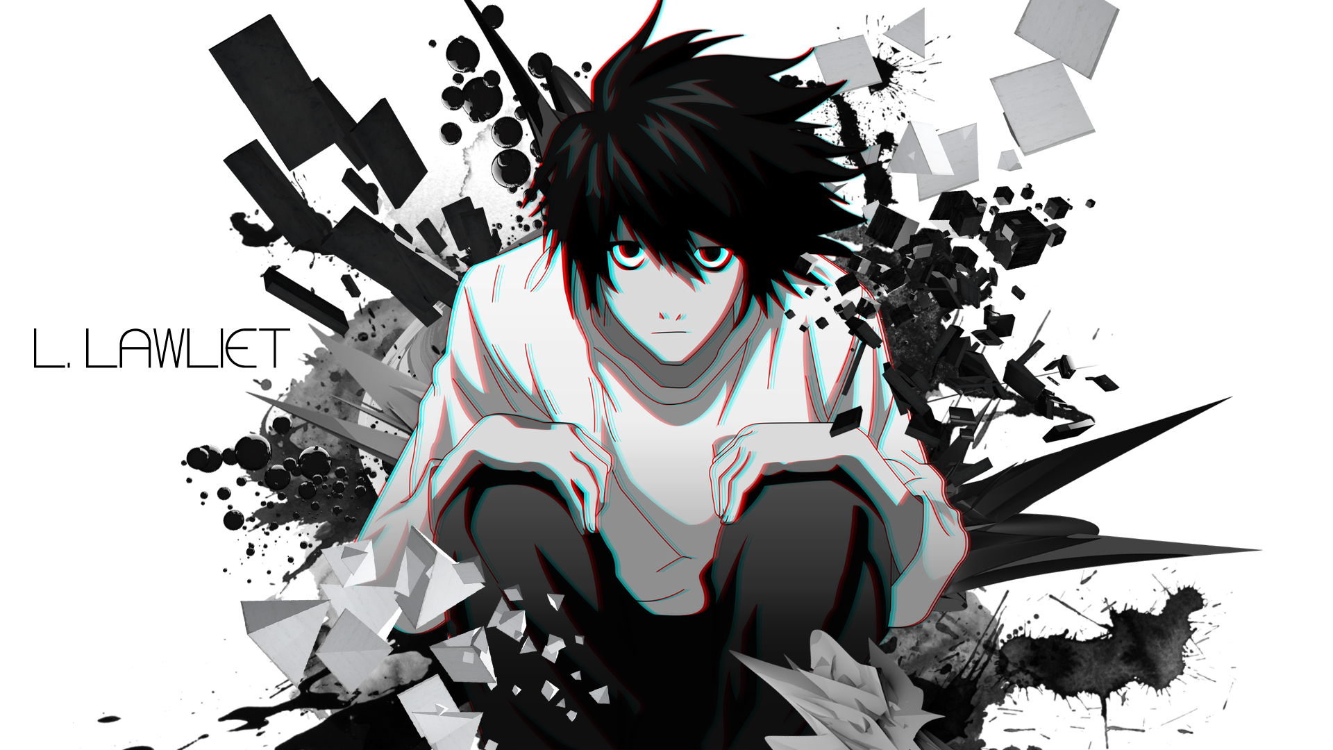 l (death note), death note, anime