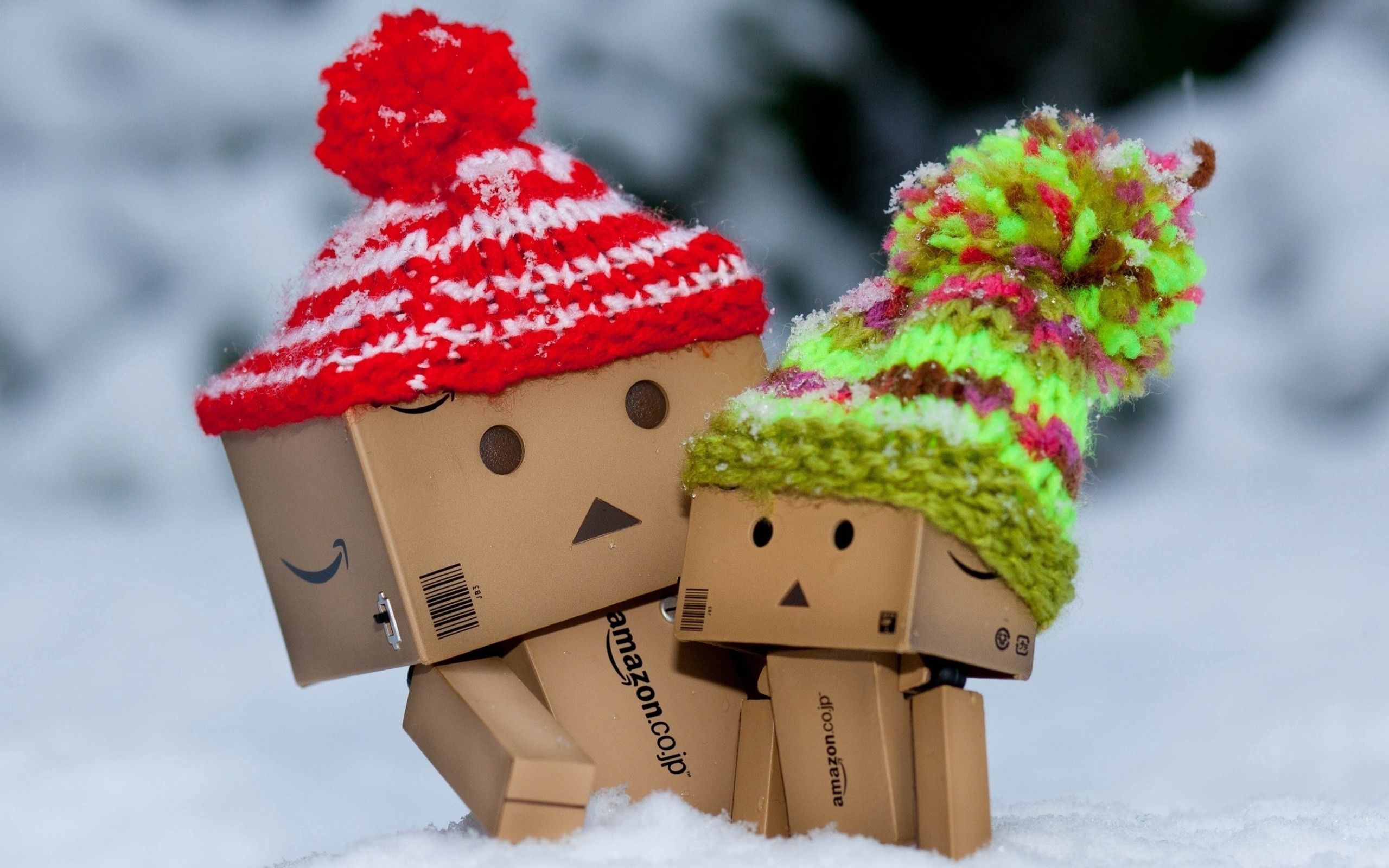 snow, miscellanea, miscellaneous, hats, caps, danboard, cardboard robots UHD