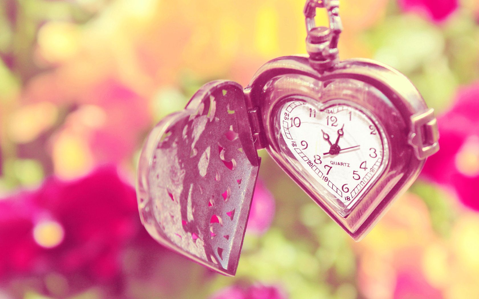 love, form, heart, clock face, dial, pocket watch