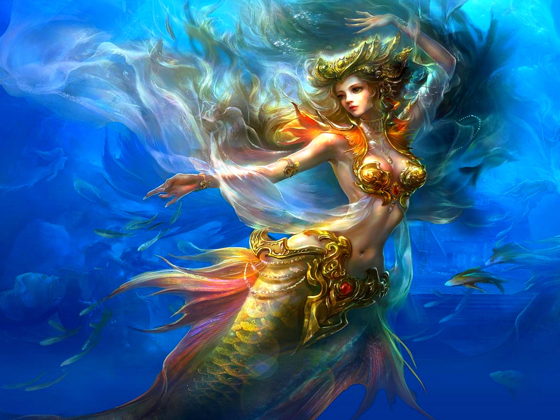 mermaid, fish, fantasy collection of HD images